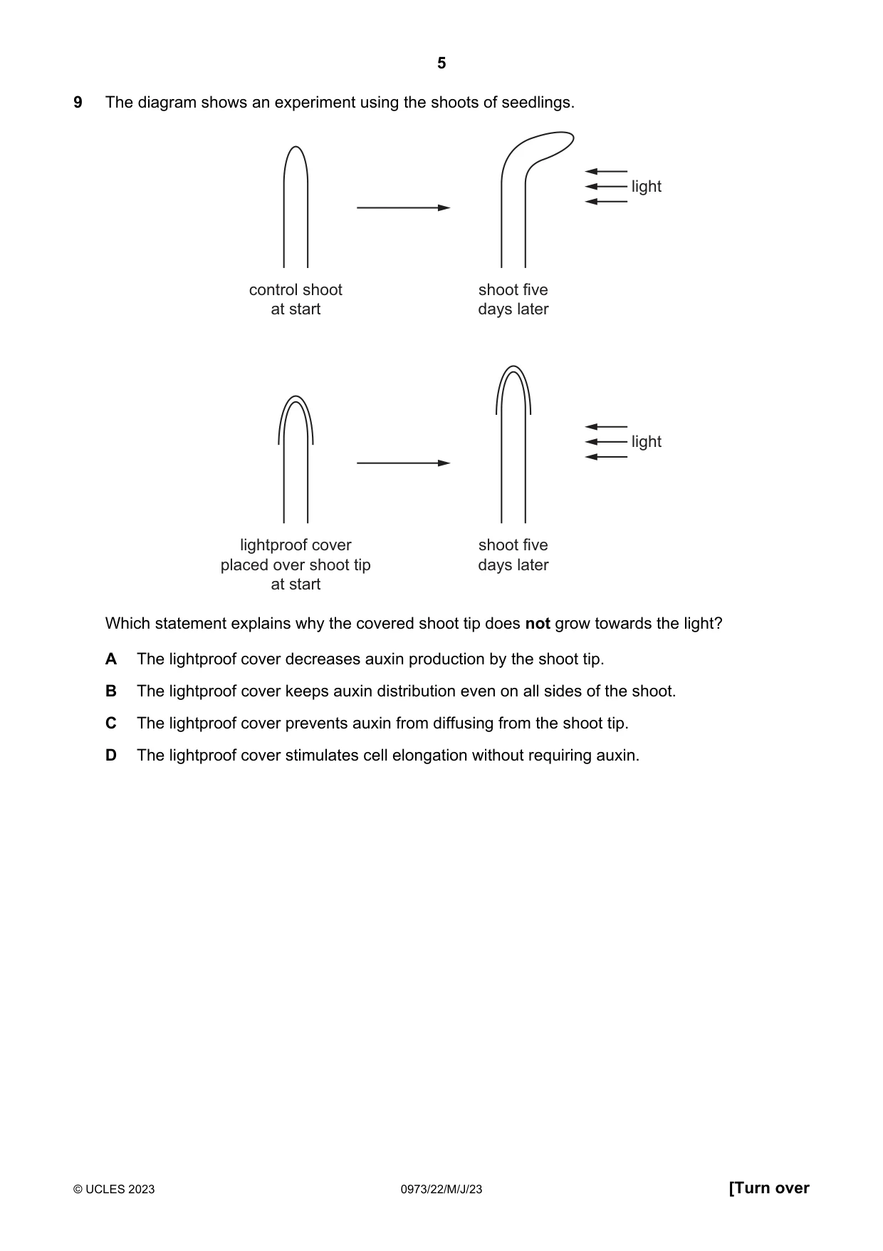 Cambridge IGCSE Sciences - Co-ordinated (9-1) 0973 2023 May/June Paper 2 · Variant 2 question paper, page 5 of 16