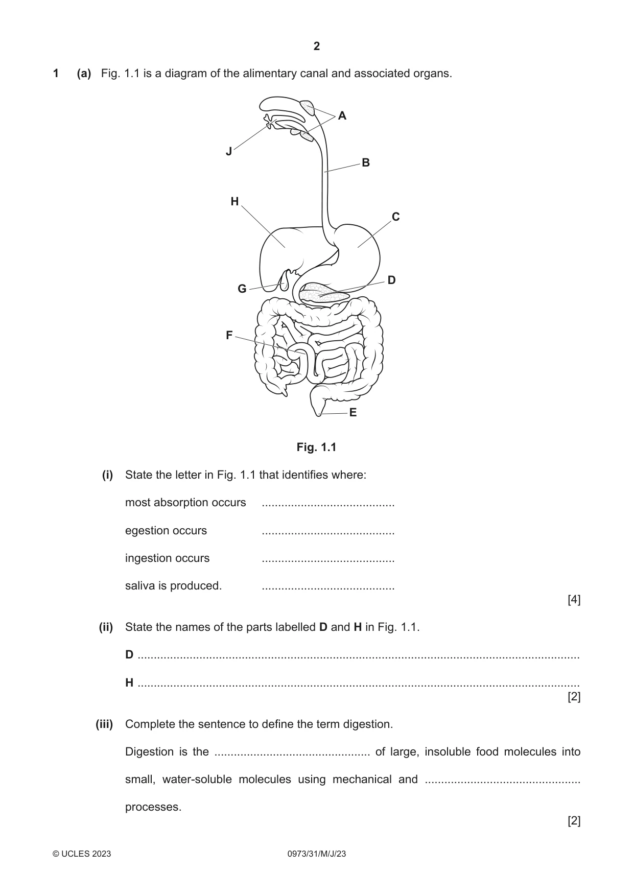 Cambridge IGCSE Sciences - Co-ordinated (9-1) 0973 2023 May/June Paper 3 · Variant 1 question paper, page 2 of 32