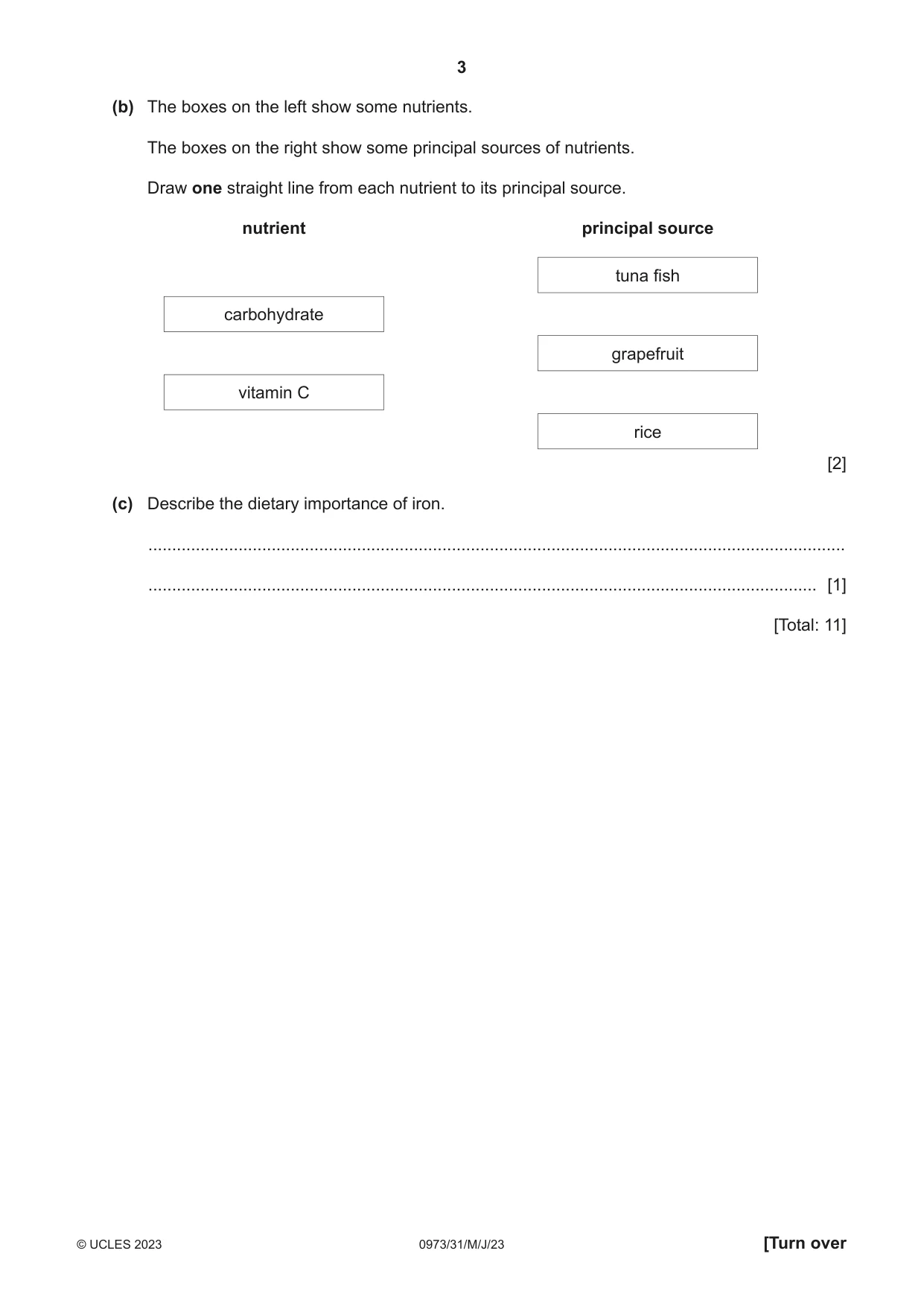 Cambridge IGCSE Sciences - Co-ordinated (9-1) 0973 2023 May/June Paper 3 · Variant 1 question paper, page 3 of 32