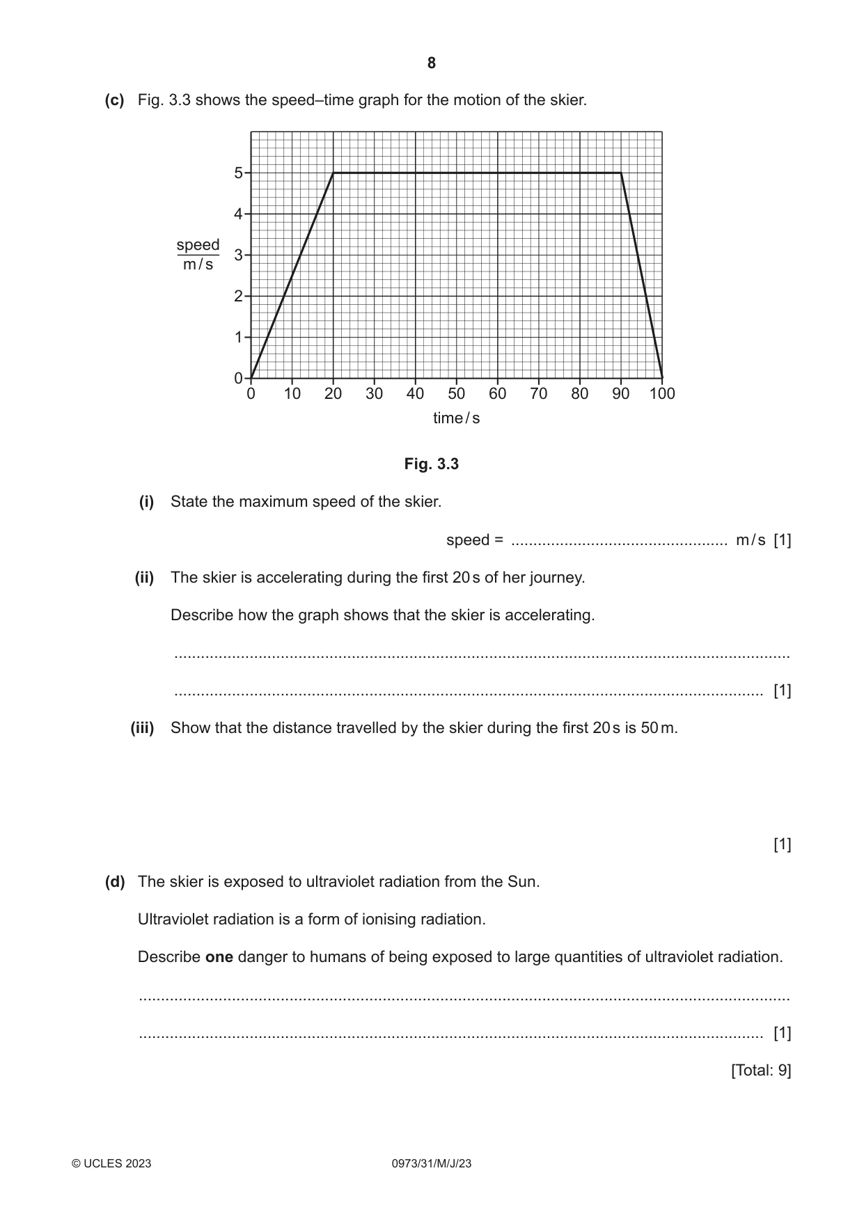 Cambridge IGCSE Sciences - Co-ordinated (9-1) 0973 2023 May/June Paper 3 · Variant 1 question paper, page 8 of 32