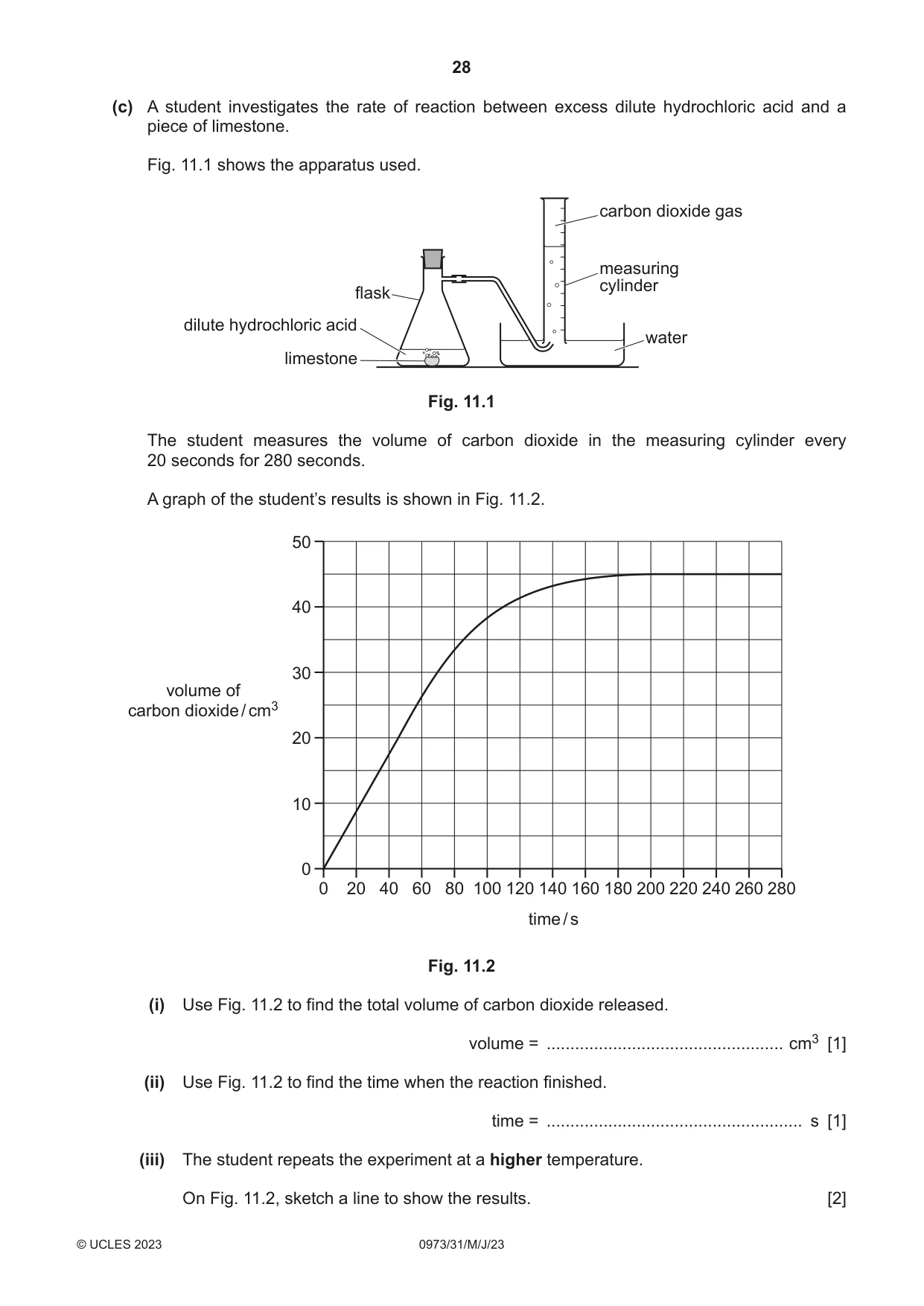Cambridge IGCSE Sciences - Co-ordinated (9-1) 0973 2023 May/June Paper 3 · Variant 1 question paper, page 28 of 32