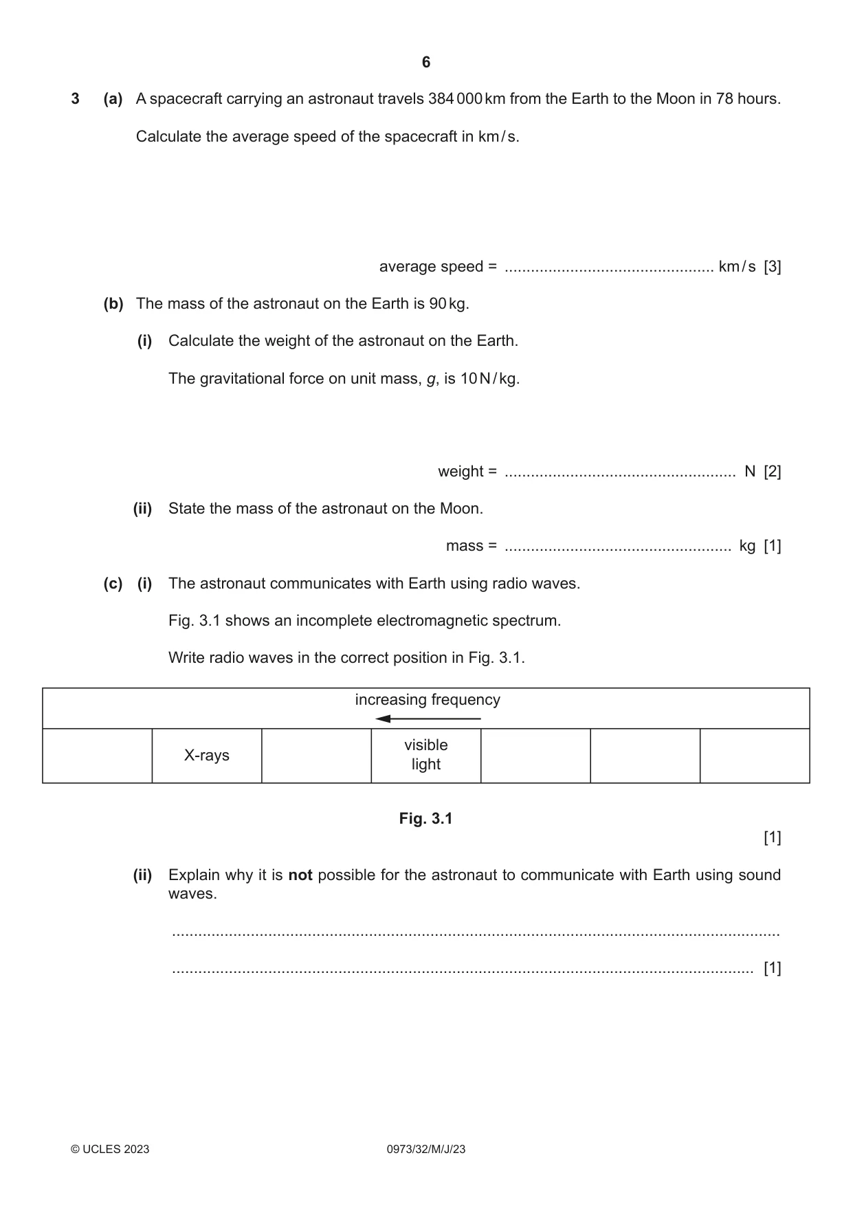 Cambridge IGCSE Sciences - Co-ordinated (9-1) 0973 2023 May/June Paper 3 · Variant 2 question paper, page 6 of 28