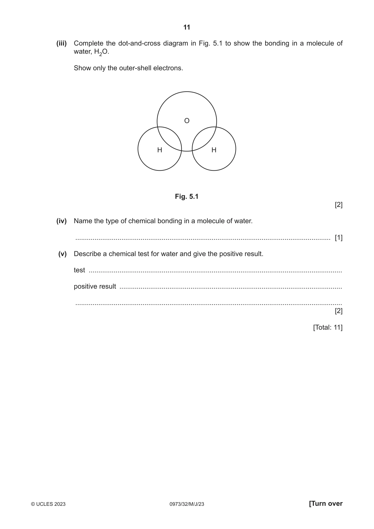 Cambridge IGCSE Sciences - Co-ordinated (9-1) 0973 2023 May/June Paper 3 · Variant 2 question paper, page 11 of 28