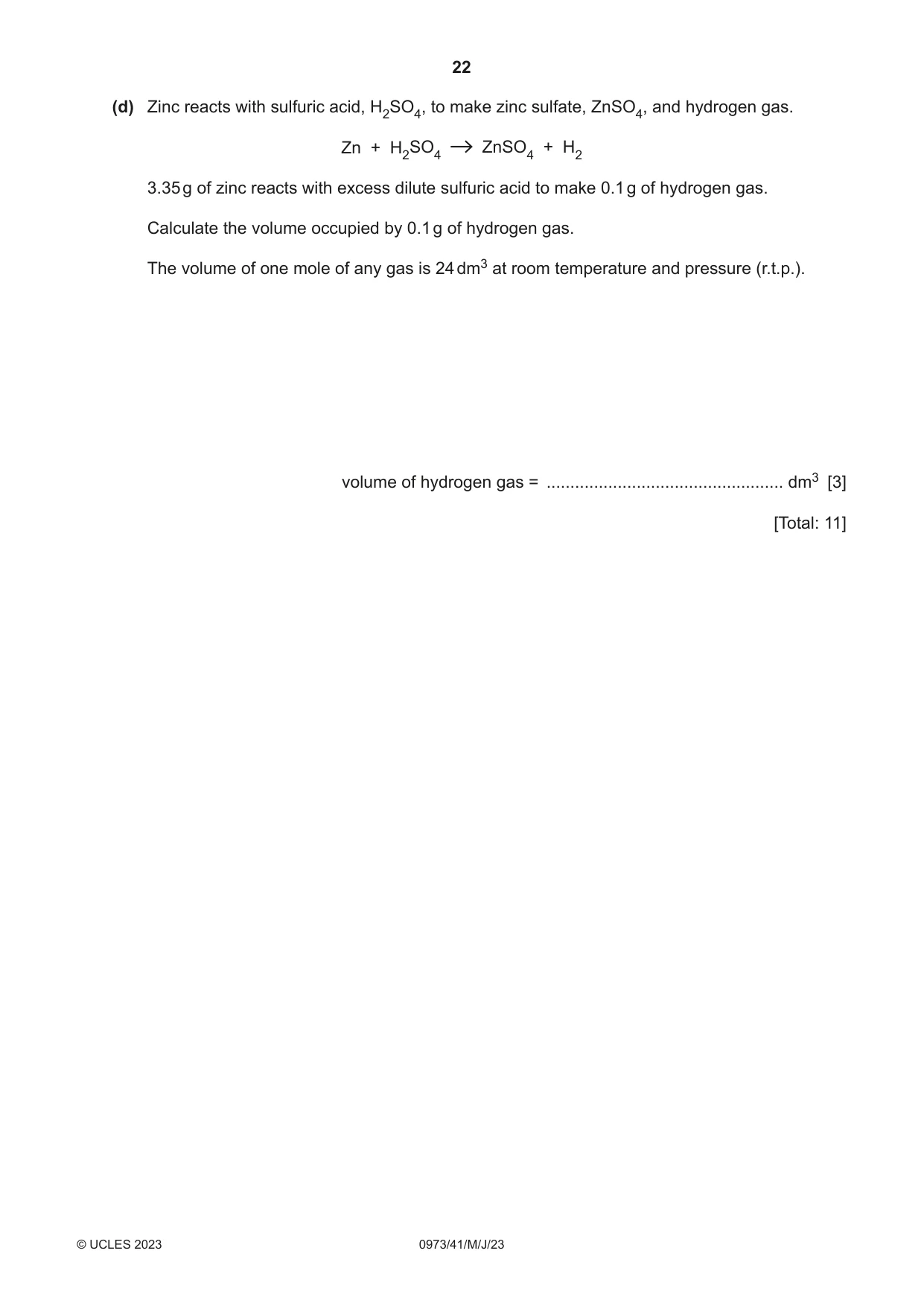 Cambridge IGCSE Sciences - Co-ordinated (9-1) 0973 2023 May/June Paper 4 · Variant 1 question paper, page 22 of 32