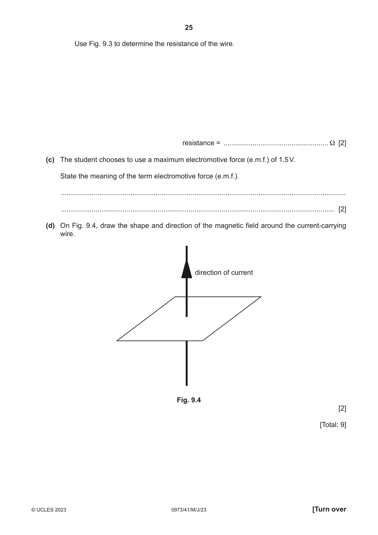 Cambridge IGCSE Sciences - Co-ordinated (9-1) 0973 2023 May/June Paper 4 · Variant 1 question paper, page 25 of 32