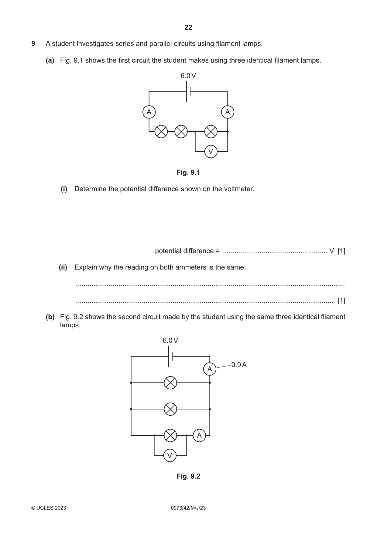 Cambridge IGCSE Sciences - Co-ordinated (9-1) 0973 2023 May/June Paper 4 · Variant 2 question paper, page 22 of 32