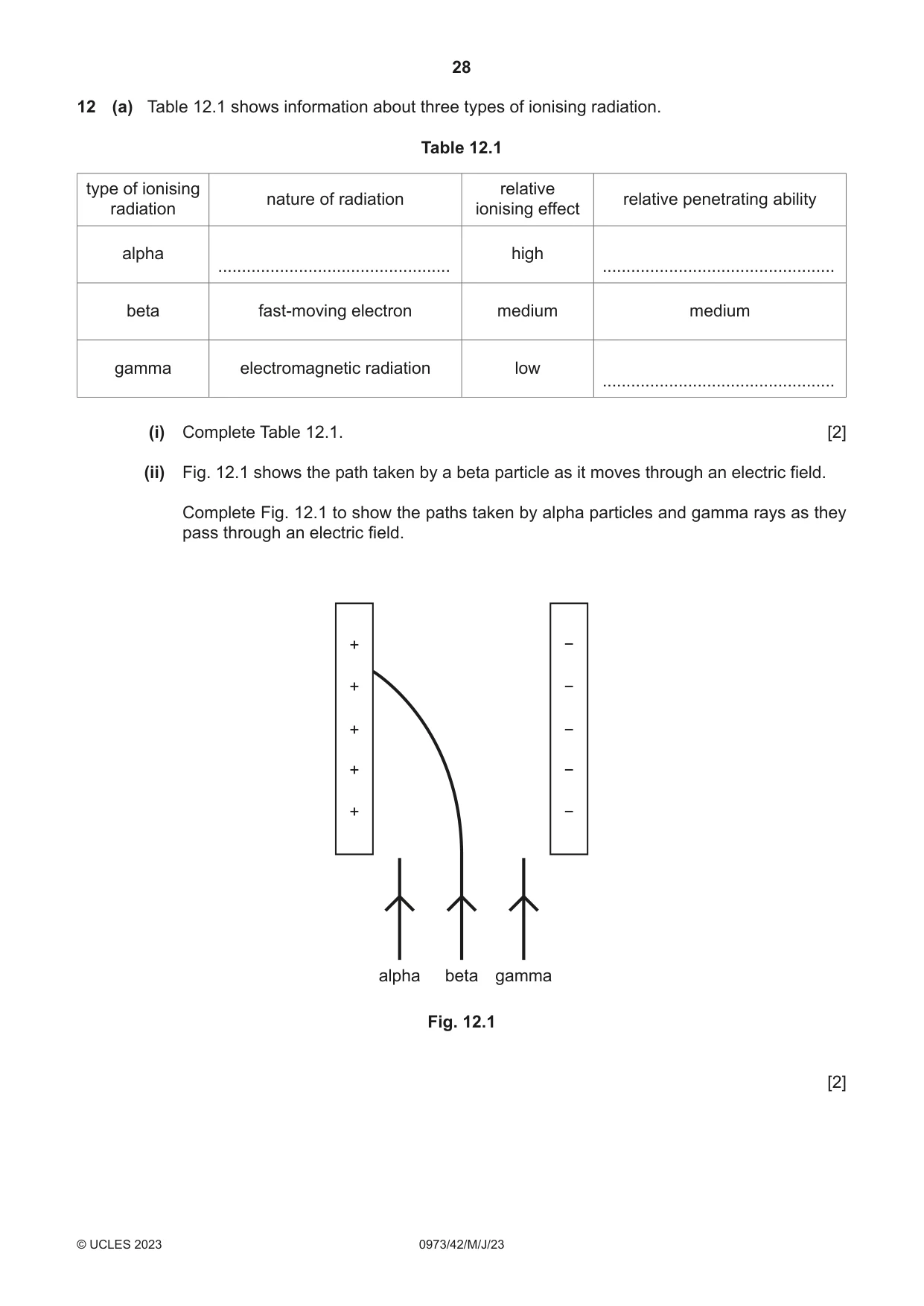 Cambridge IGCSE Sciences - Co-ordinated (9-1) 0973 2023 May/June Paper 4 · Variant 2 question paper, page 28 of 32