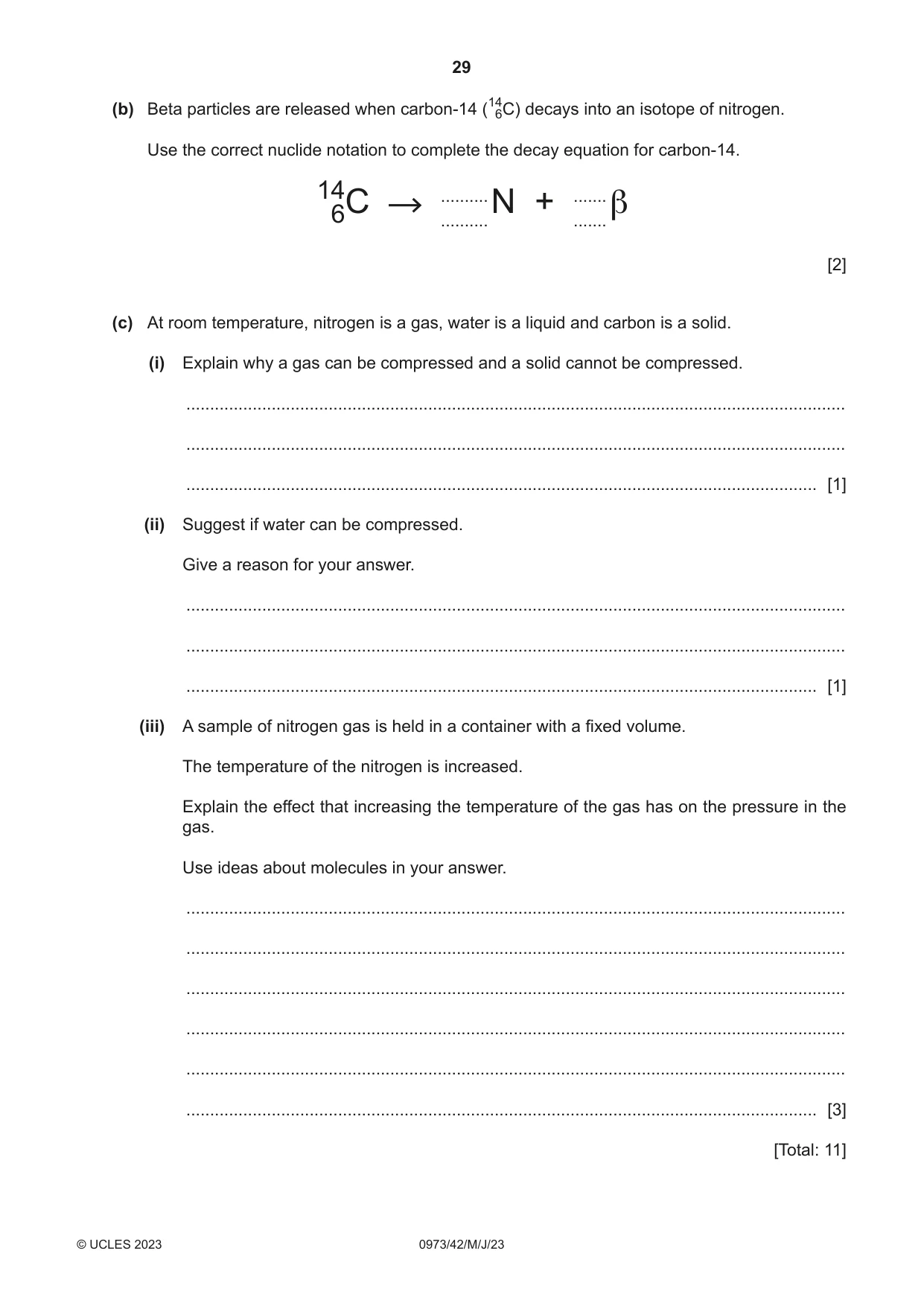 Cambridge IGCSE Sciences - Co-ordinated (9-1) 0973 2023 May/June Paper 4 · Variant 2 question paper, page 29 of 32