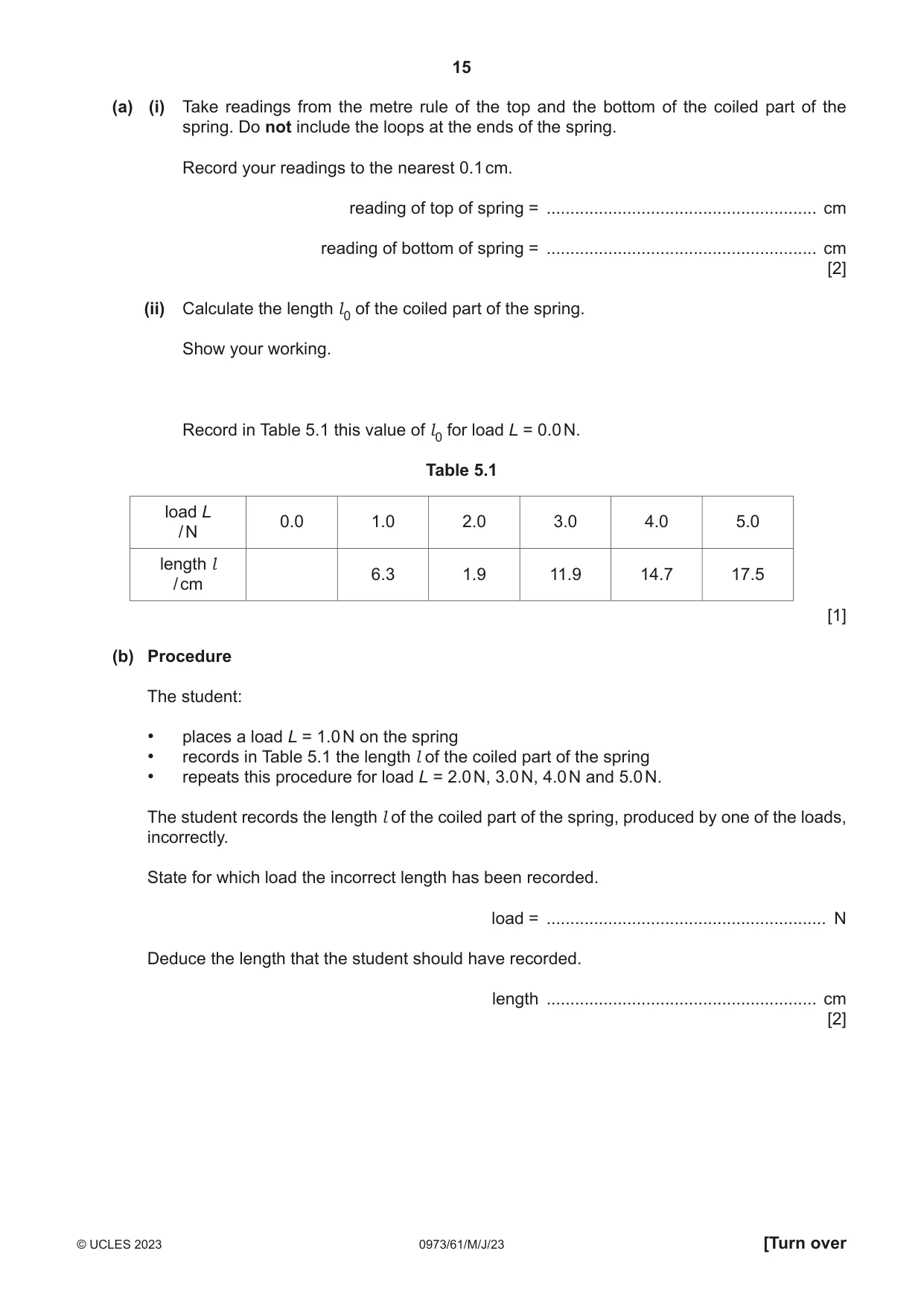 Cambridge IGCSE Sciences - Co-ordinated (9-1) 0973 2023 May/June Paper 6 · Variant 1 question paper, page 15 of 20