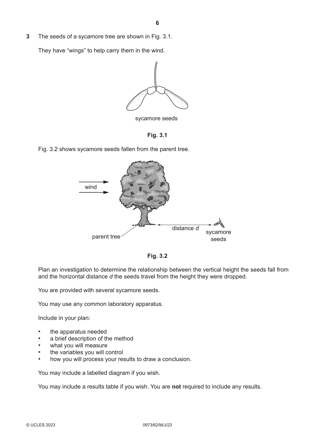 Cambridge IGCSE Sciences - Co-ordinated (9-1) 0973 2023 May/June Paper 6 · Variant 2 question paper, page 6 of 24
