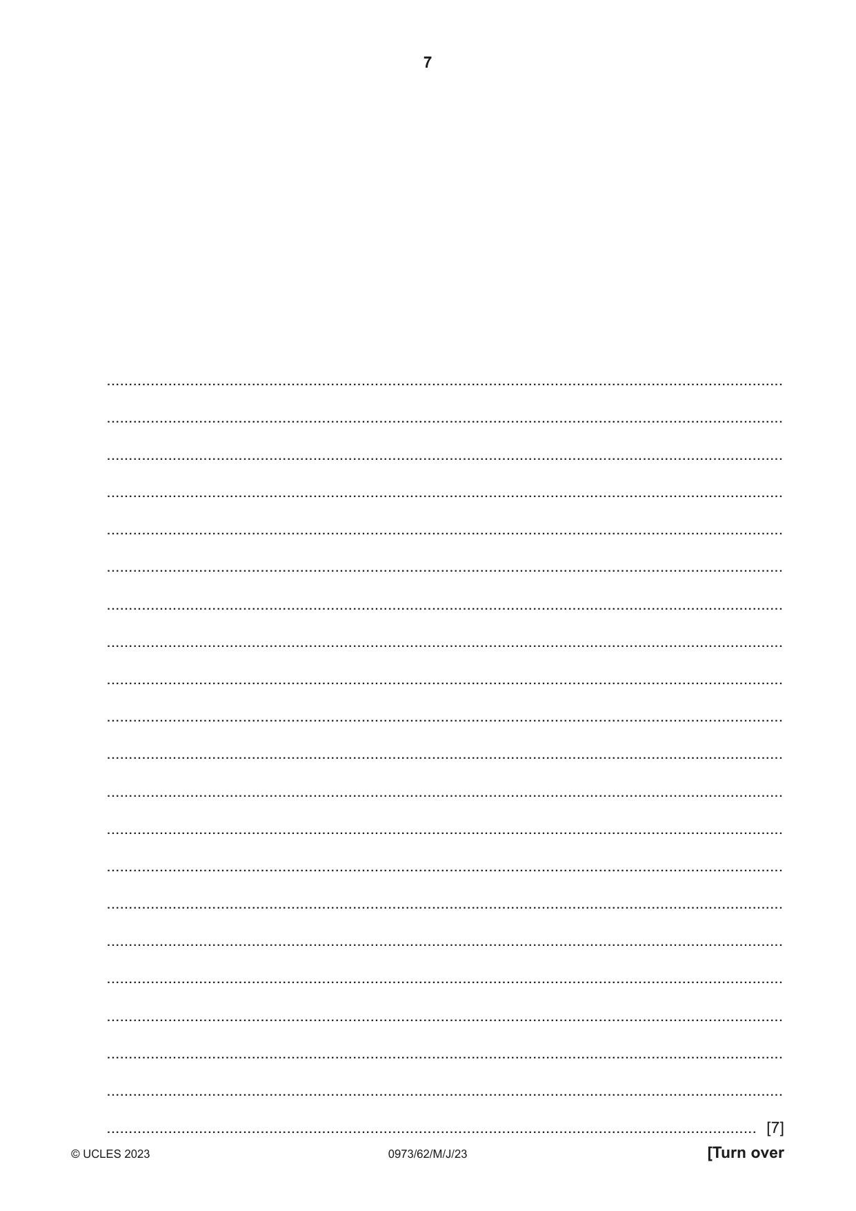 Cambridge IGCSE Sciences - Co-ordinated (9-1) 0973 2023 May/June Paper 6 · Variant 2 question paper, page 7 of 24