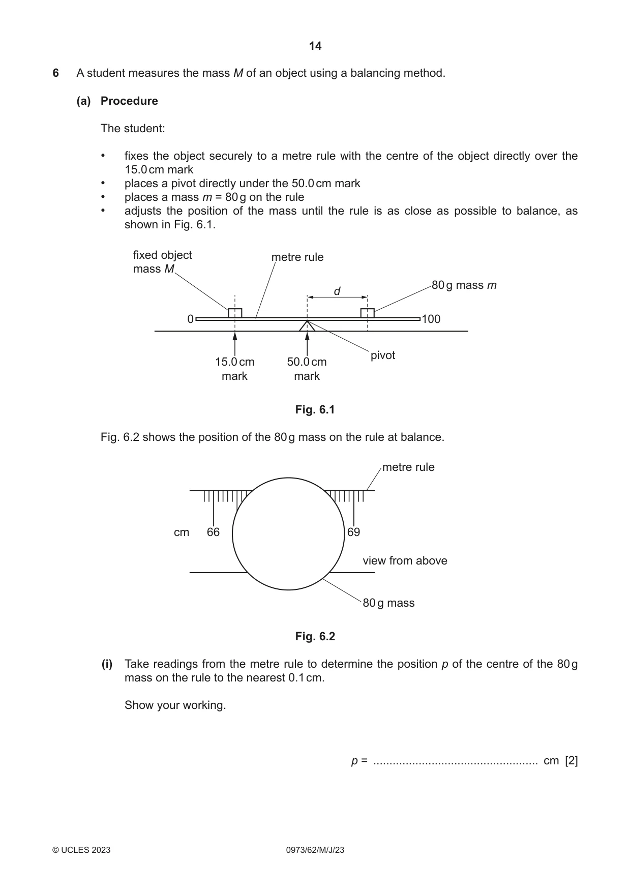 Cambridge IGCSE Sciences - Co-ordinated (9-1) 0973 2023 May/June Paper 6 · Variant 2 question paper, page 14 of 24