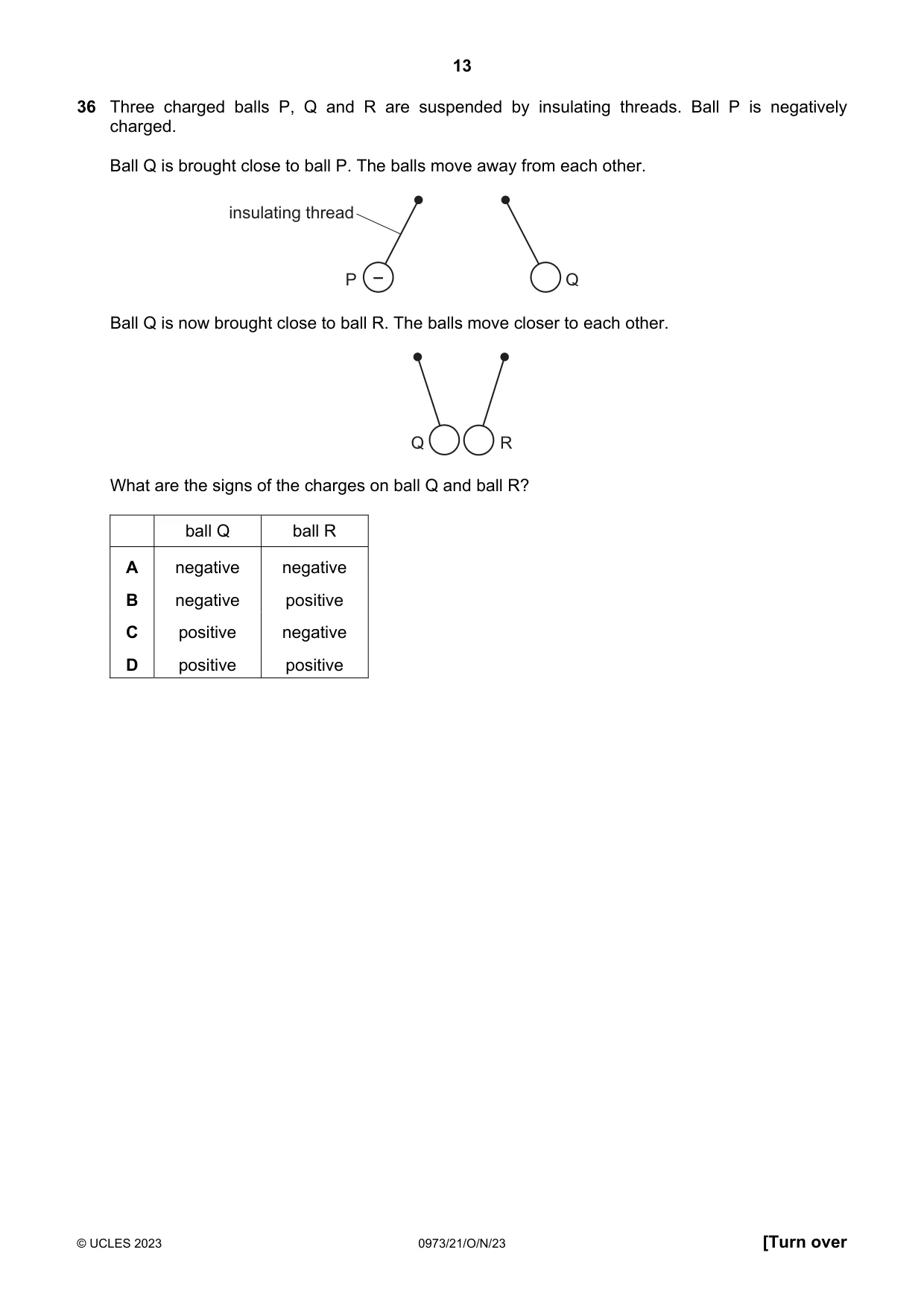 Cambridge IGCSE Sciences - Co-ordinated (9-1) 0973 2023 Oct/Nov Paper 2 · Variant 1 question paper, page 13 of 16