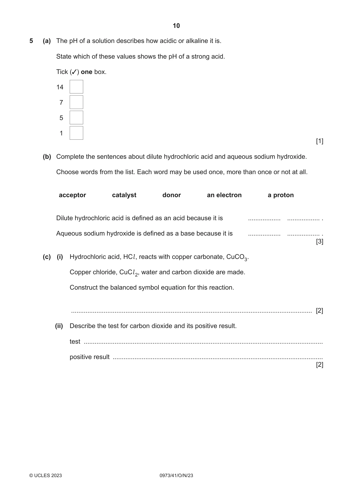 Cambridge IGCSE Sciences - Co-ordinated (9-1) 0973 2023 Oct/Nov Paper 4 · Variant 1 question paper, page 10 of 28