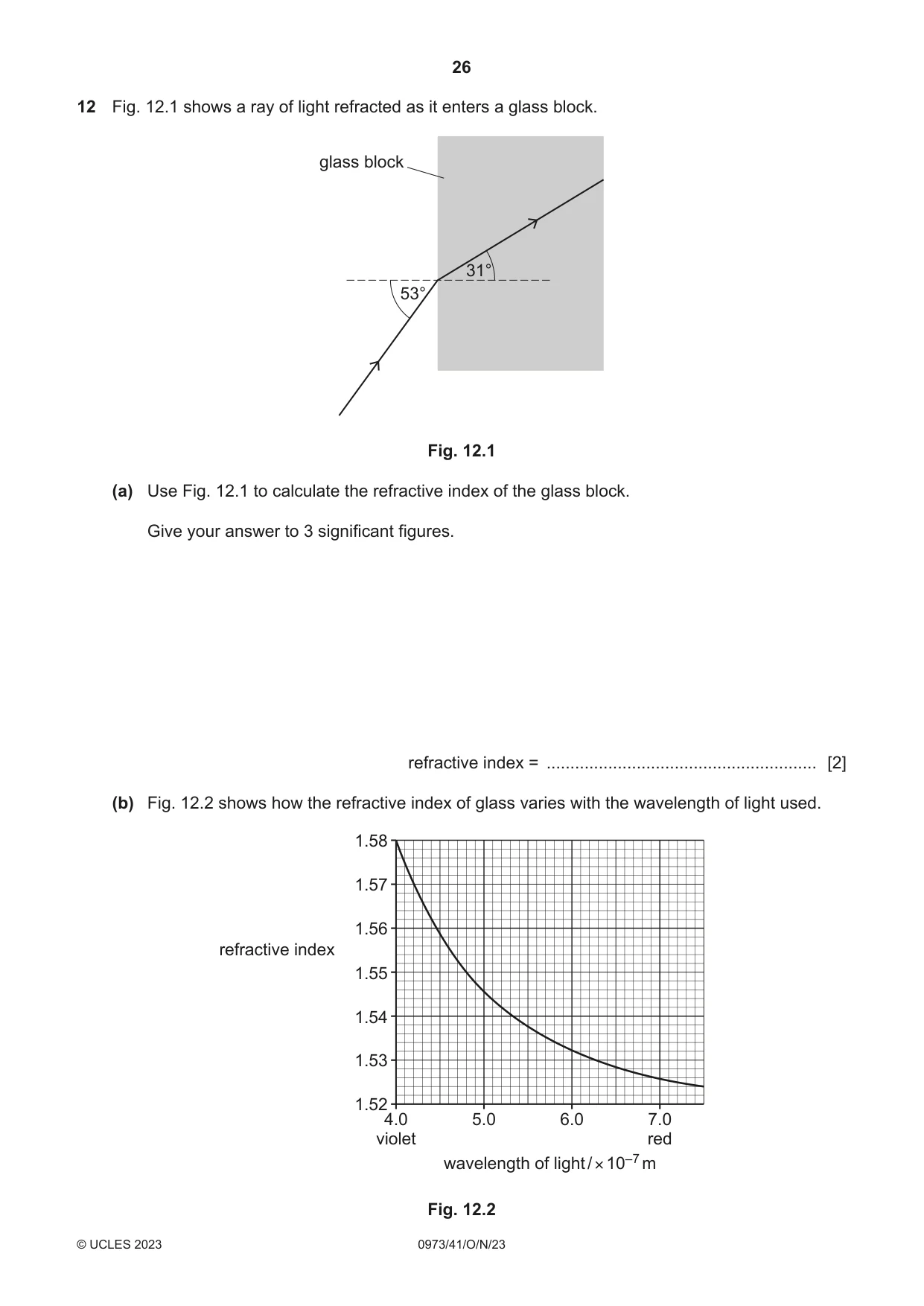 Cambridge IGCSE Sciences - Co-ordinated (9-1) 0973 2023 Oct/Nov Paper 4 · Variant 1 question paper, page 26 of 28