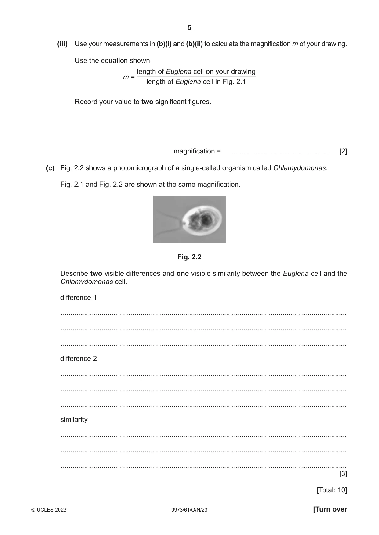 Cambridge IGCSE Sciences - Co-ordinated (9-1) 0973 2023 Oct/Nov Paper 6 · Variant 1 question paper, page 5 of 20