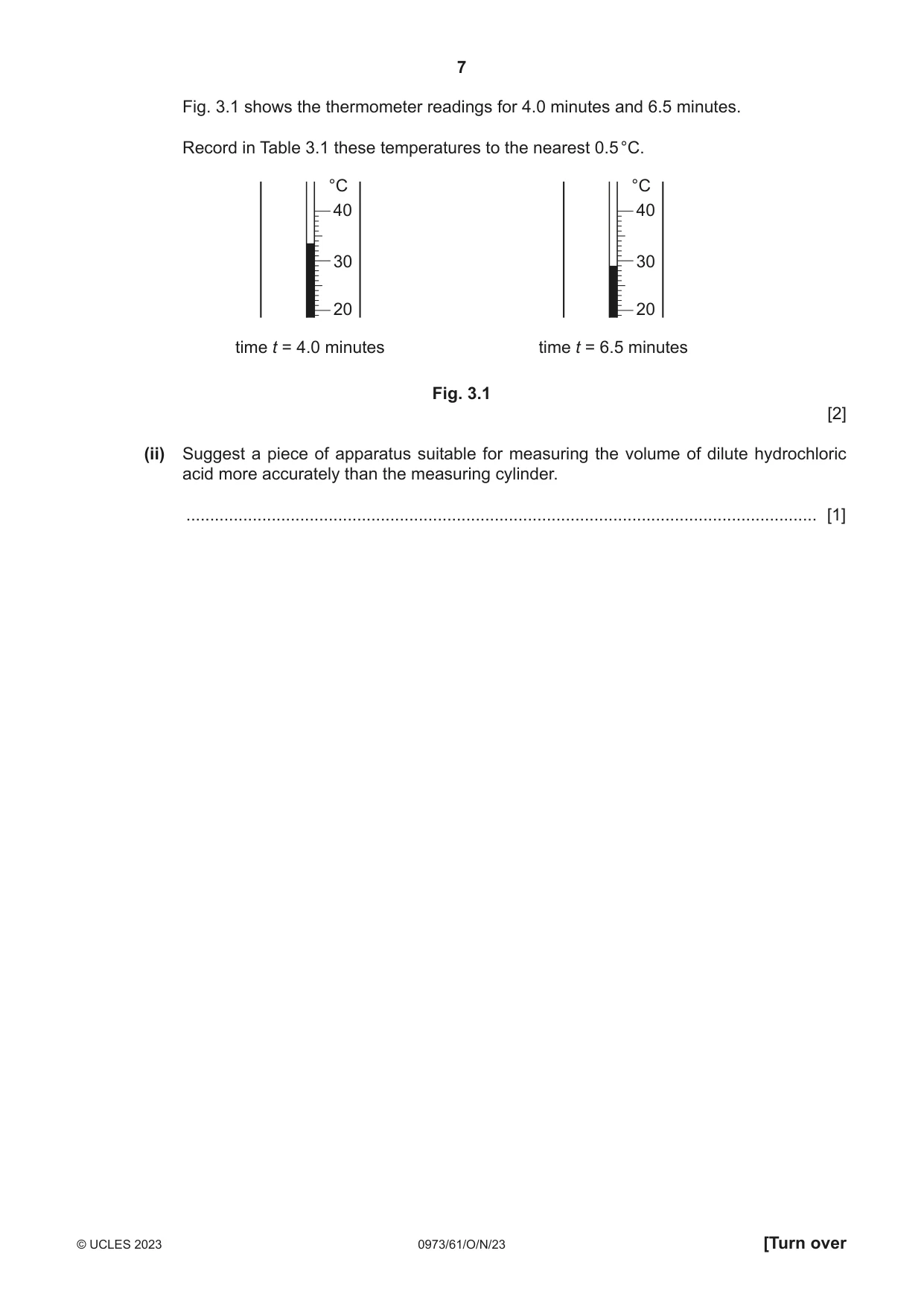 Cambridge IGCSE Sciences - Co-ordinated (9-1) 0973 2023 Oct/Nov Paper 6 · Variant 1 question paper, page 7 of 20