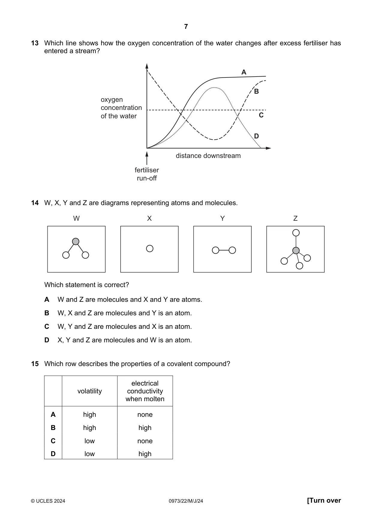 Cambridge IGCSE Sciences - Co-ordinated (9-1) 0973 2024 May/June Paper 2 · Variant 2 question paper, page 7 of 16