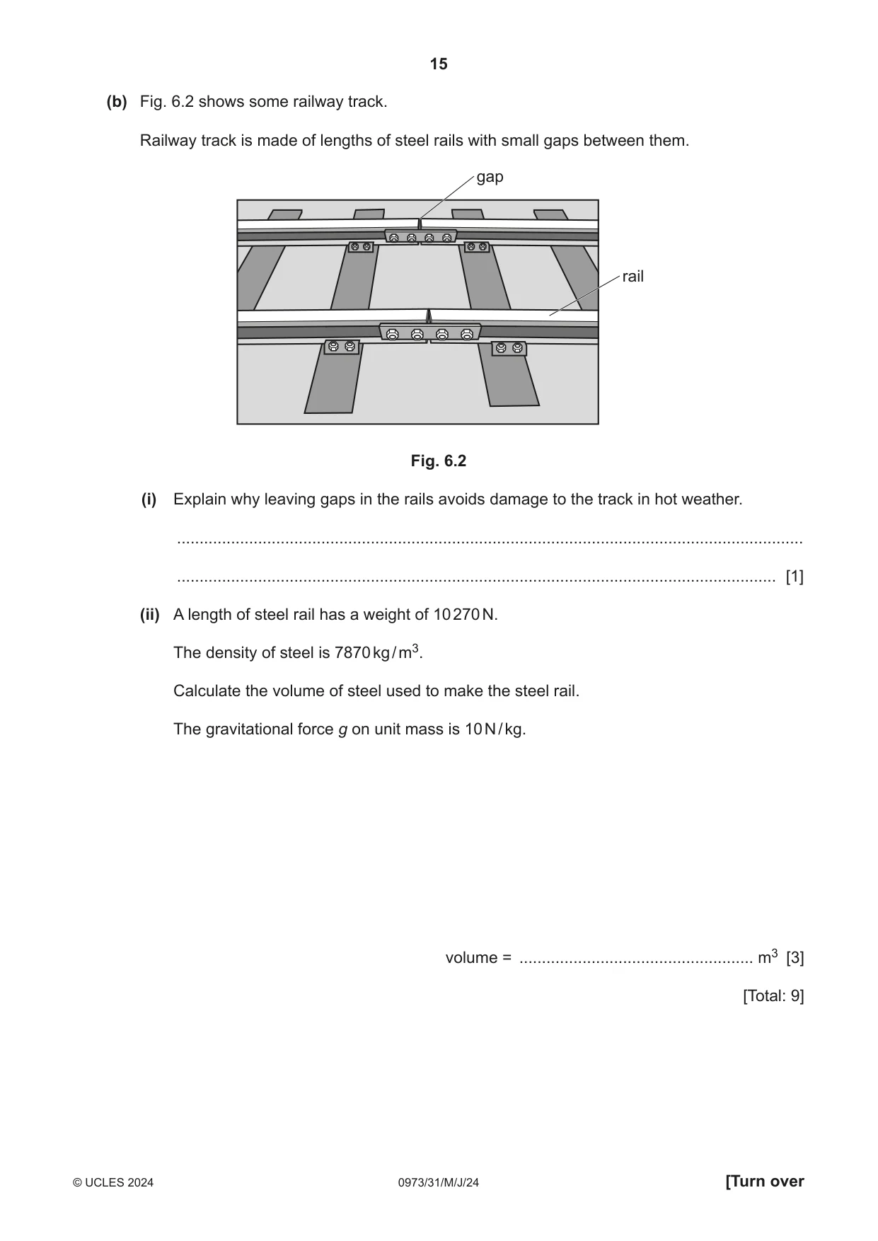 Cambridge IGCSE Sciences - Co-ordinated (9-1) 0973 2024 May/June Paper 3 · Variant 1 question paper, page 15 of 28