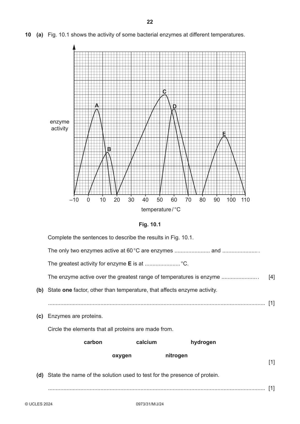 Cambridge IGCSE Sciences - Co-ordinated (9-1) 0973 2024 May/June Paper 3 · Variant 1 question paper, page 22 of 28