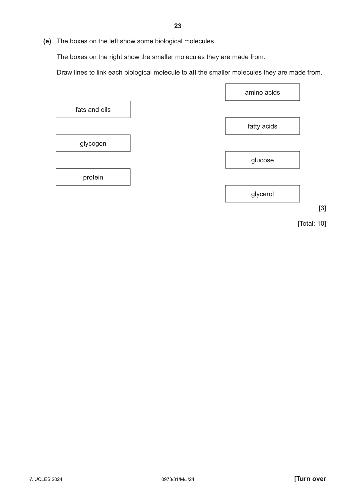 Cambridge IGCSE Sciences - Co-ordinated (9-1) 0973 2024 May/June Paper 3 · Variant 1 question paper, page 23 of 28