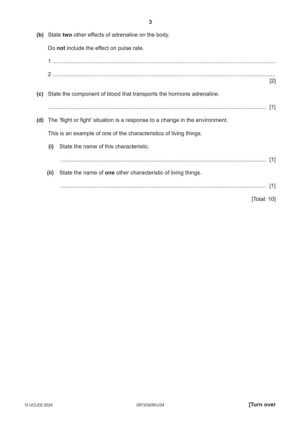 Cambridge IGCSE Sciences - Co-ordinated (9-1) 0973 2024 May/June Paper 3 · Variant 2 question paper, page 3 of 32