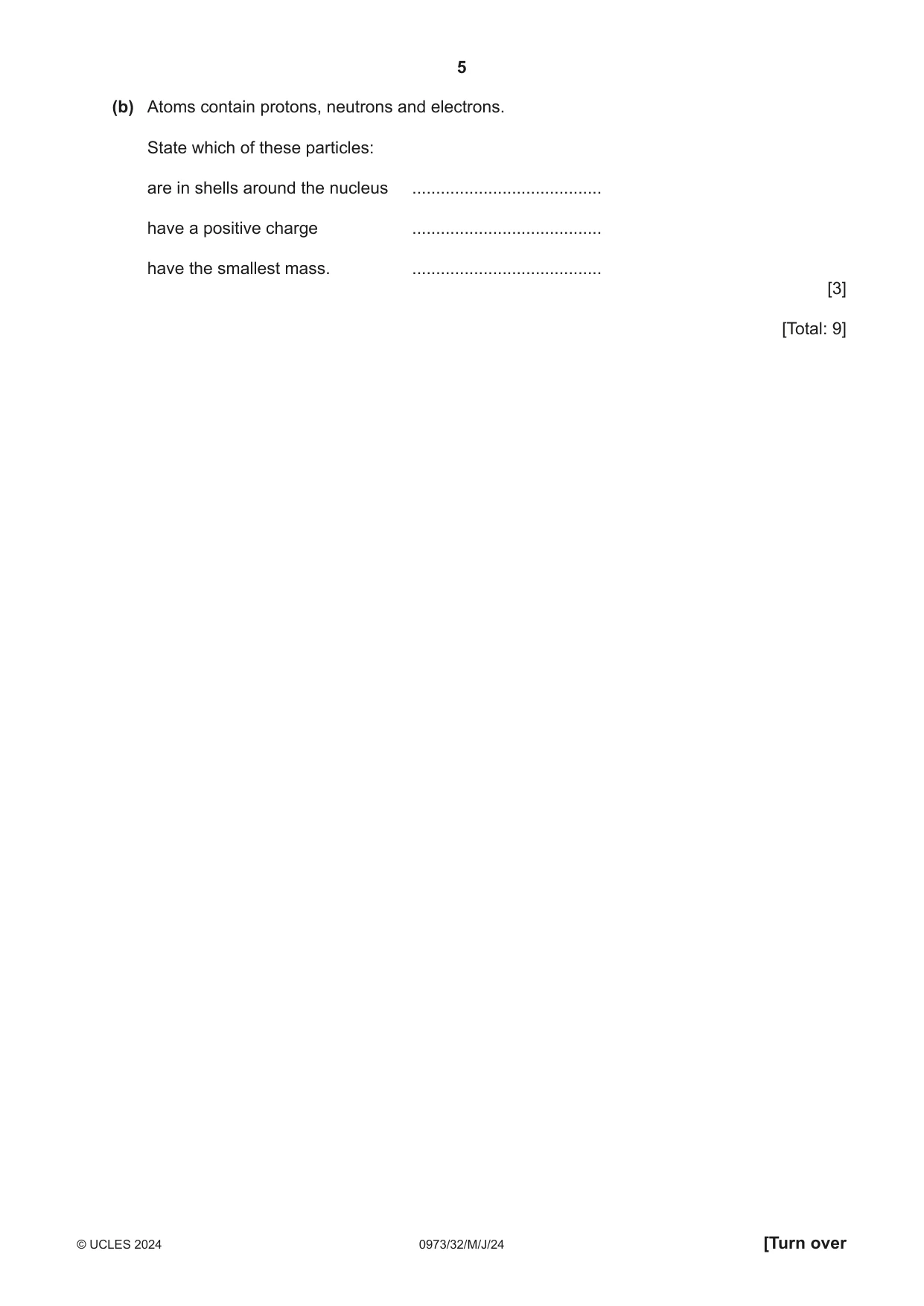 Cambridge IGCSE Sciences - Co-ordinated (9-1) 0973 2024 May/June Paper 3 · Variant 2 question paper, page 5 of 32
