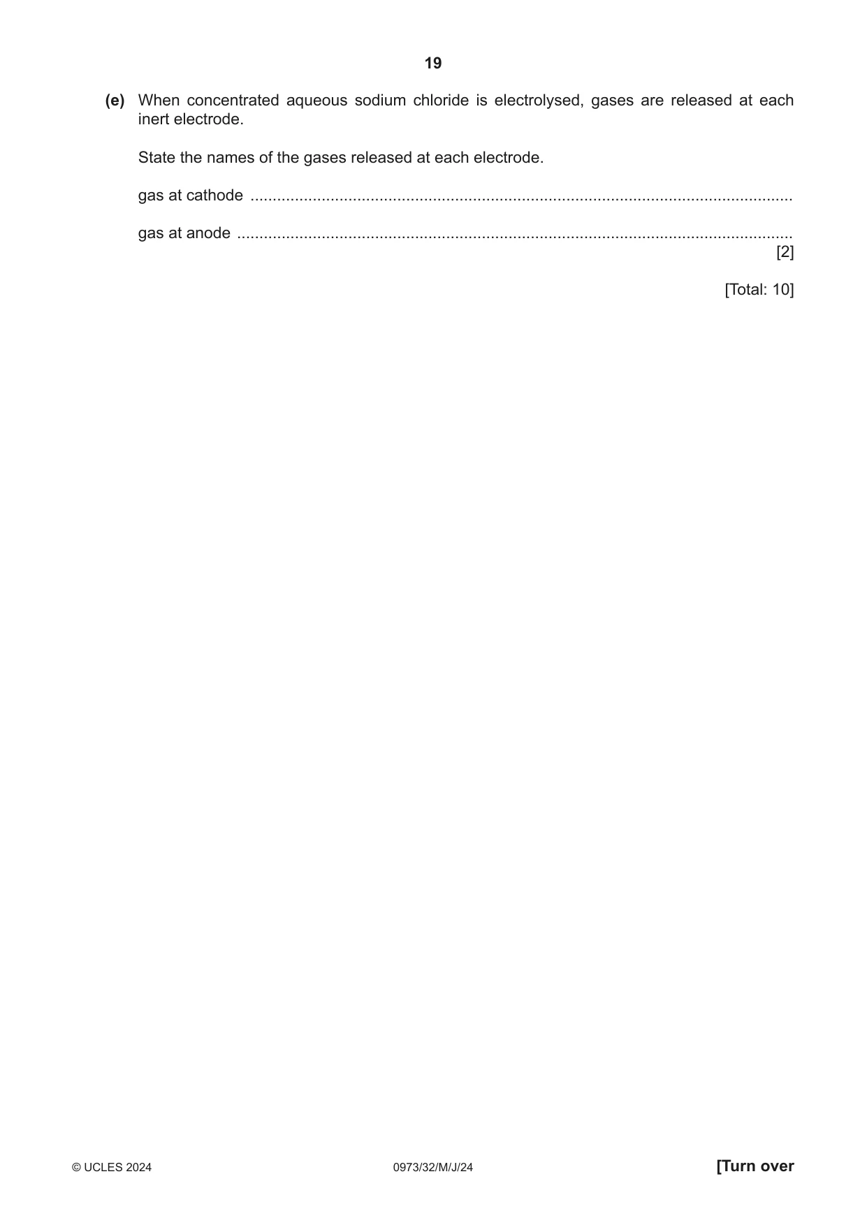 Cambridge IGCSE Sciences - Co-ordinated (9-1) 0973 2024 May/June Paper 3 · Variant 2 question paper, page 19 of 32