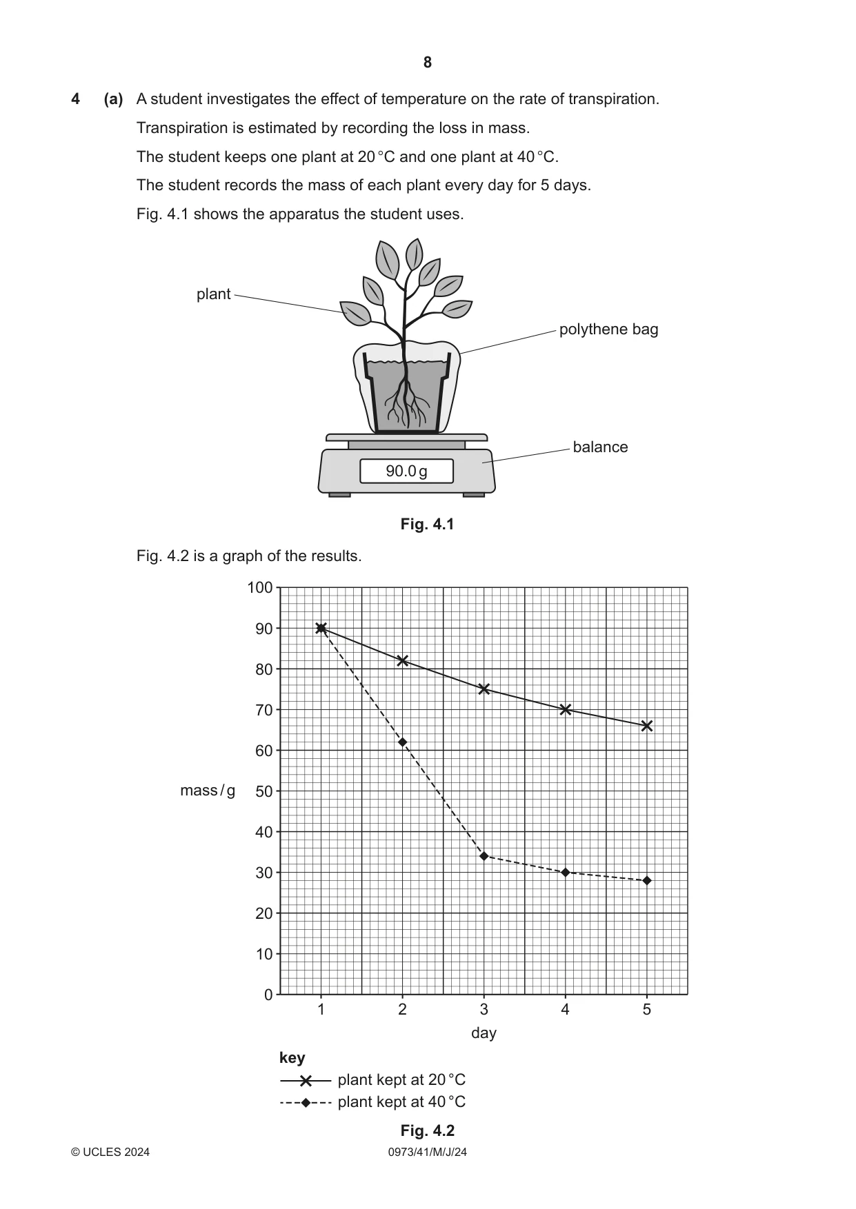 Cambridge IGCSE Sciences - Co-ordinated (9-1) 0973 2024 May/June Paper 4 · Variant 1 question paper, page 8 of 28