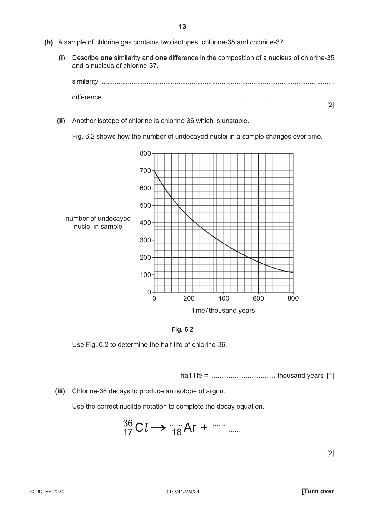Cambridge IGCSE Sciences - Co-ordinated (9-1) 0973 2024 May/June Paper 4 · Variant 1 question paper, page 13 of 28