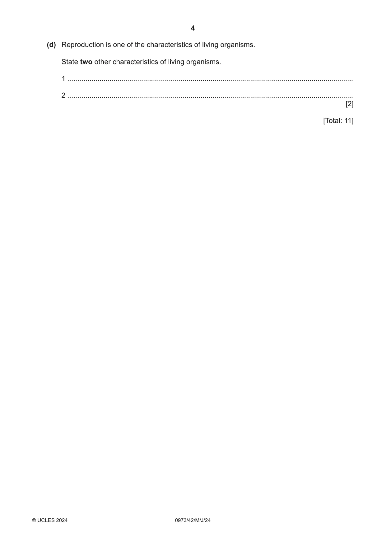 Cambridge IGCSE Sciences - Co-ordinated (9-1) 0973 2024 May/June Paper 4 · Variant 2 question paper, page 4 of 28