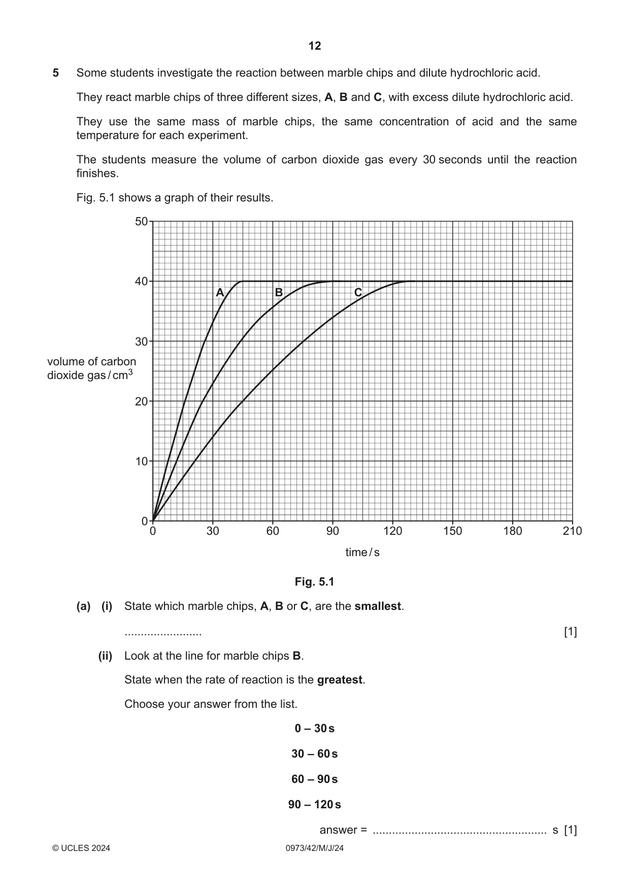 Cambridge IGCSE Sciences - Co-ordinated (9-1) 0973 2024 May/June Paper 4 · Variant 2 question paper, page 12 of 28