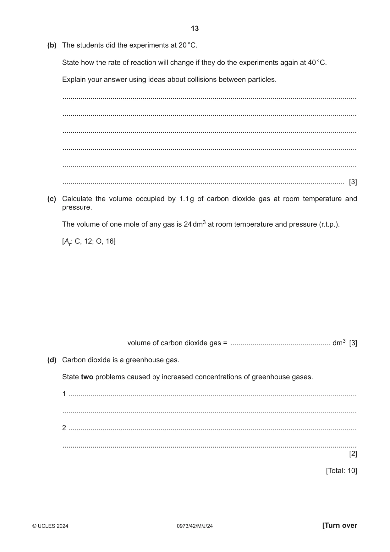 Cambridge IGCSE Sciences - Co-ordinated (9-1) 0973 2024 May/June Paper 4 · Variant 2 question paper, page 13 of 28