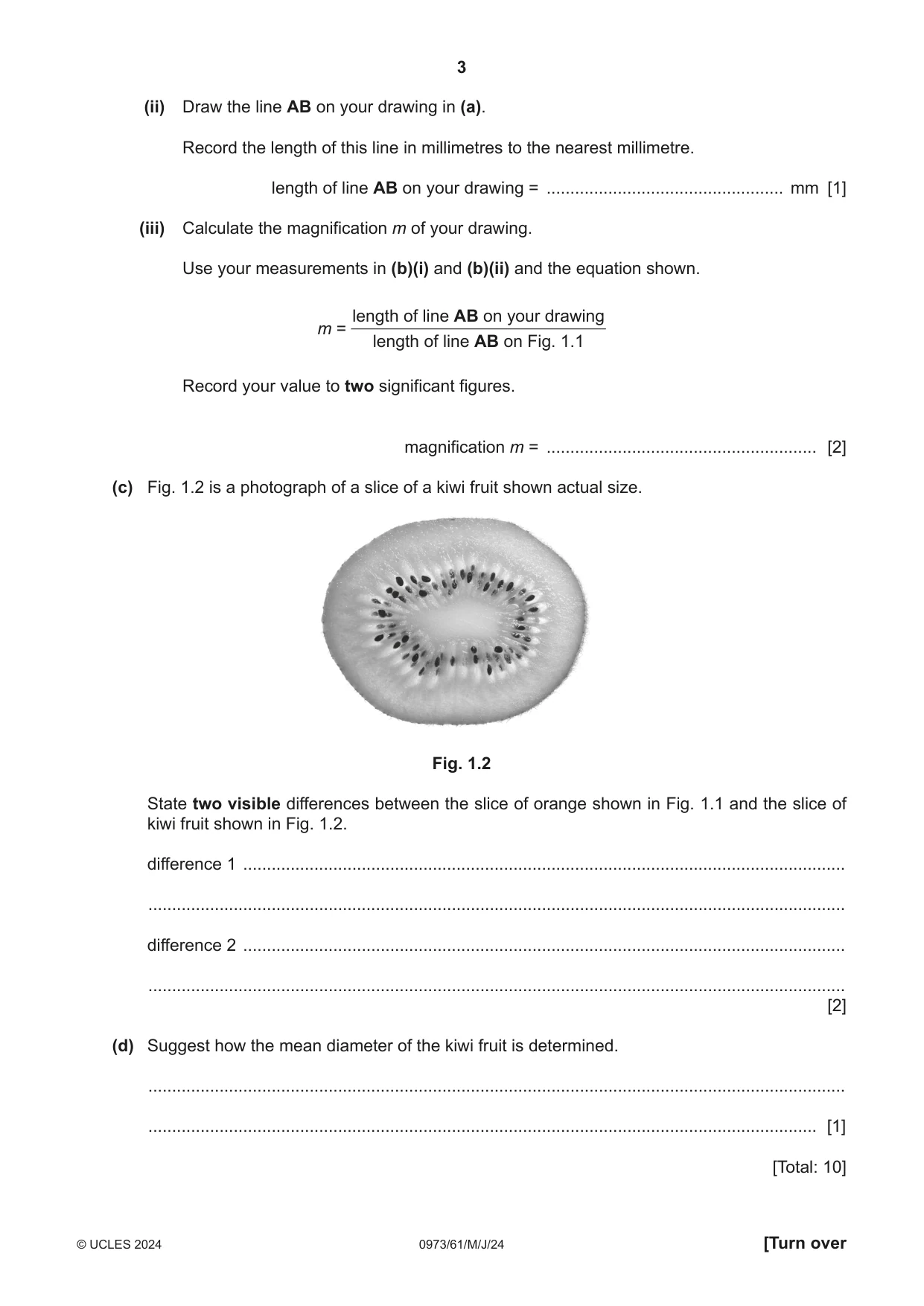 Cambridge IGCSE Sciences - Co-ordinated (9-1) 0973 2024 May/June Paper 6 · Variant 1 question paper, page 3 of 20