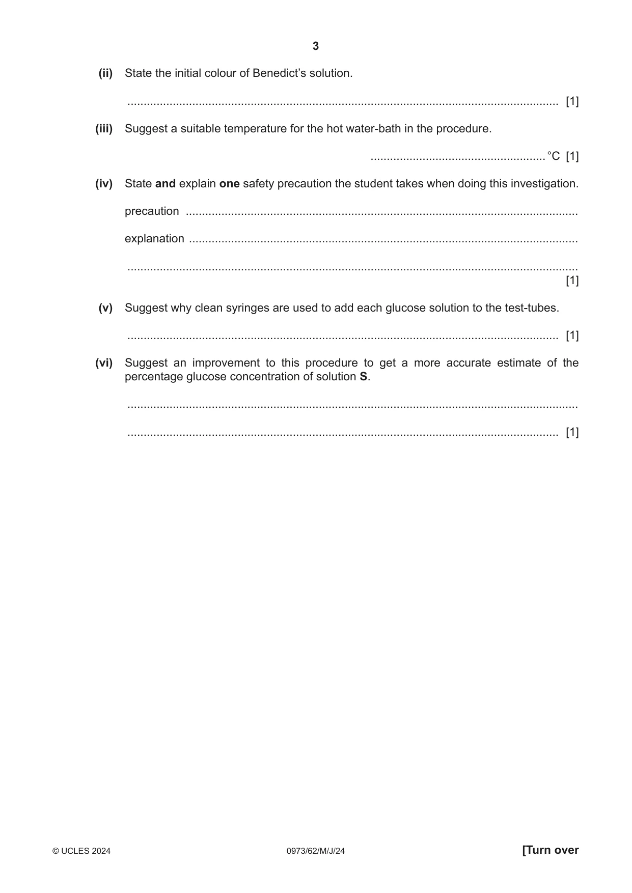 Cambridge IGCSE Sciences - Co-ordinated (9-1) 0973 2024 May/June Paper 6 · Variant 2 question paper, page 3 of 20