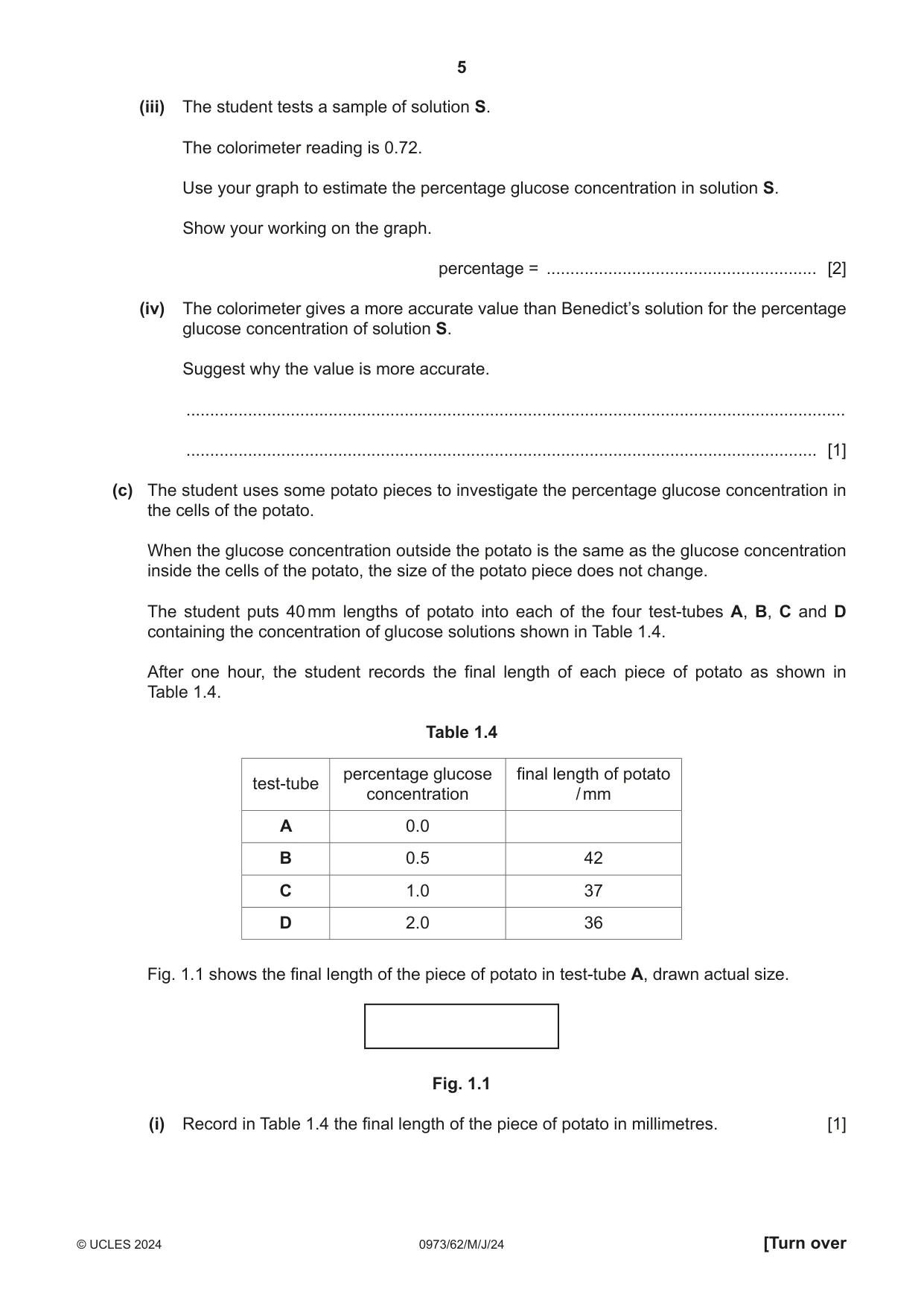 Cambridge IGCSE Sciences - Co-ordinated (9-1) 0973 2024 May/June Paper 6 · Variant 2 question paper, page 5 of 20