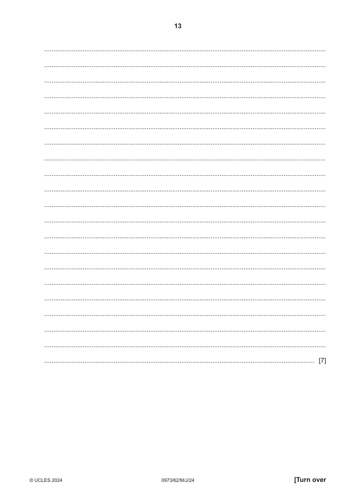 Cambridge IGCSE Sciences - Co-ordinated (9-1) 0973 2024 May/June Paper 6 · Variant 2 question paper, page 13 of 20