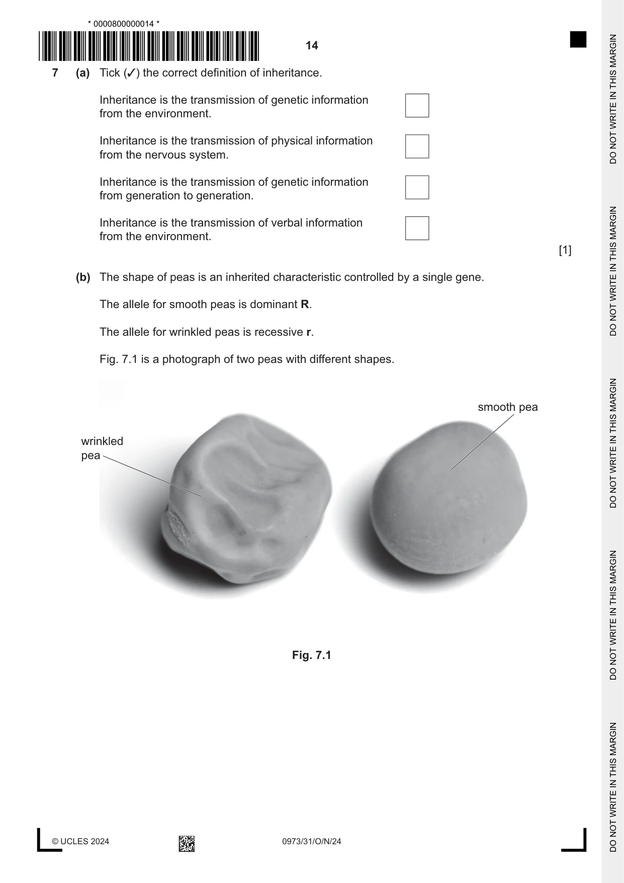 Cambridge IGCSE Sciences - Co-ordinated (9-1) 0973 2024 Oct/Nov Paper 3 · Variant 1 question paper, page 14 of 28