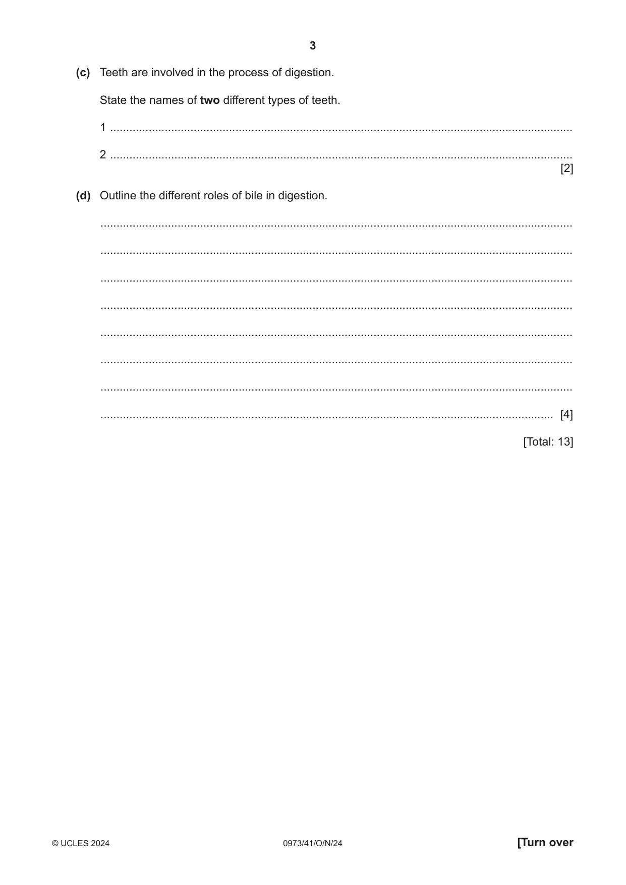 Cambridge IGCSE Sciences - Co-ordinated (9-1) 0973 2024 Oct/Nov Paper 4 · Variant 1 question paper, page 3 of 24