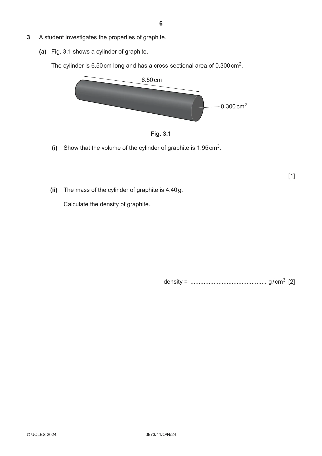 Cambridge IGCSE Sciences - Co-ordinated (9-1) 0973 2024 Oct/Nov Paper 4 · Variant 1 question paper, page 6 of 24