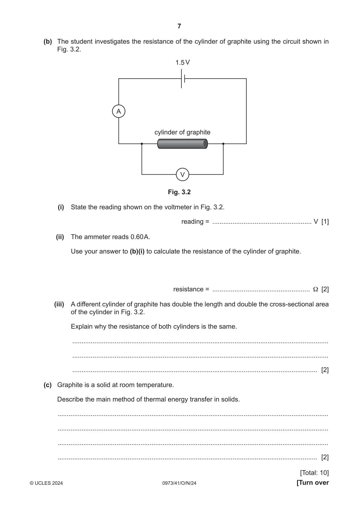 Cambridge IGCSE Sciences - Co-ordinated (9-1) 0973 2024 Oct/Nov Paper 4 · Variant 1 question paper, page 7 of 24