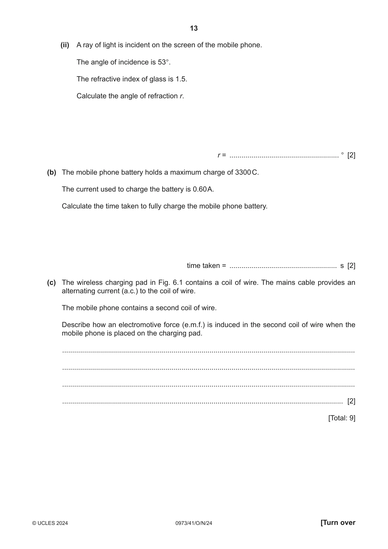Cambridge IGCSE Sciences - Co-ordinated (9-1) 0973 2024 Oct/Nov Paper 4 · Variant 1 question paper, page 13 of 24