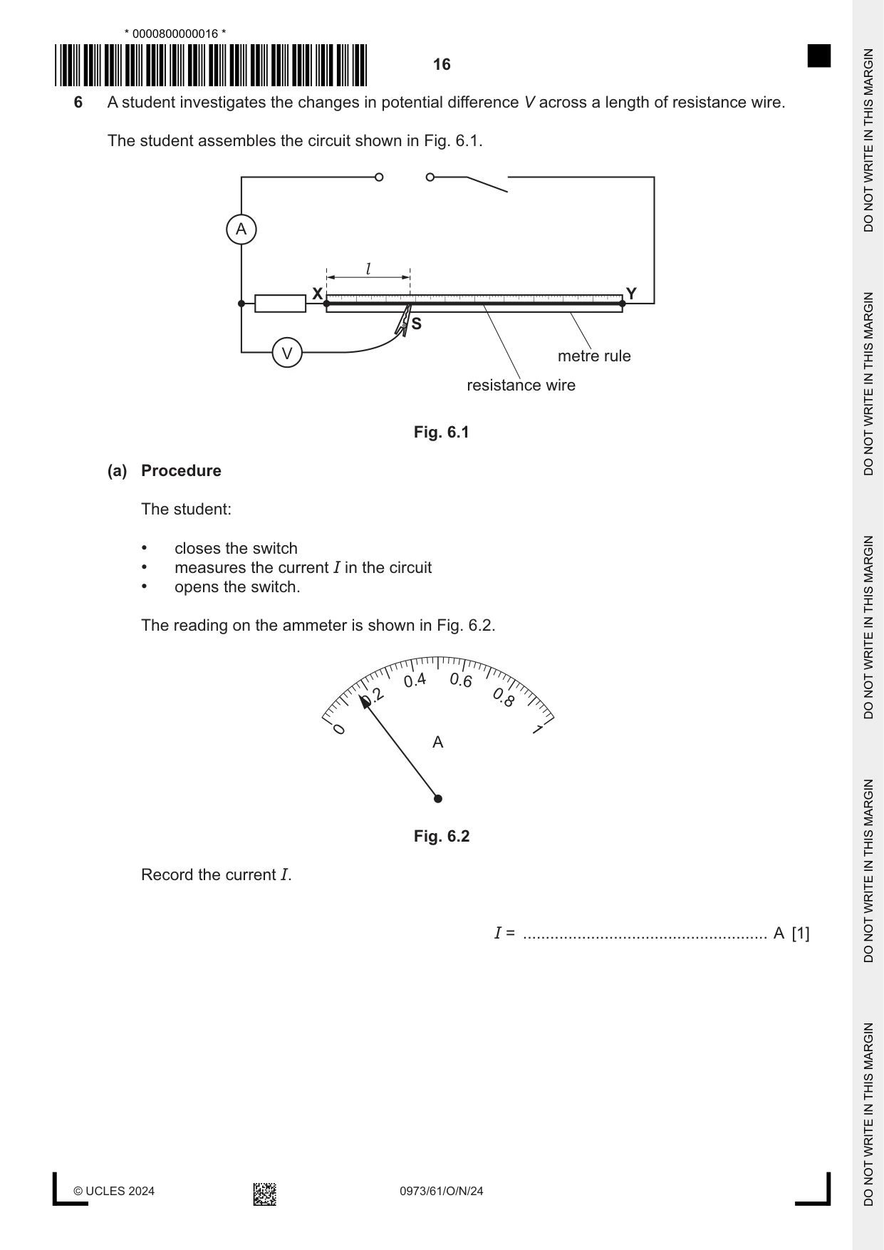 Cambridge IGCSE Sciences - Co-ordinated (9-1) 0973 2024 Oct/Nov Paper 6 · Variant 1 question paper, page 16 of 24
