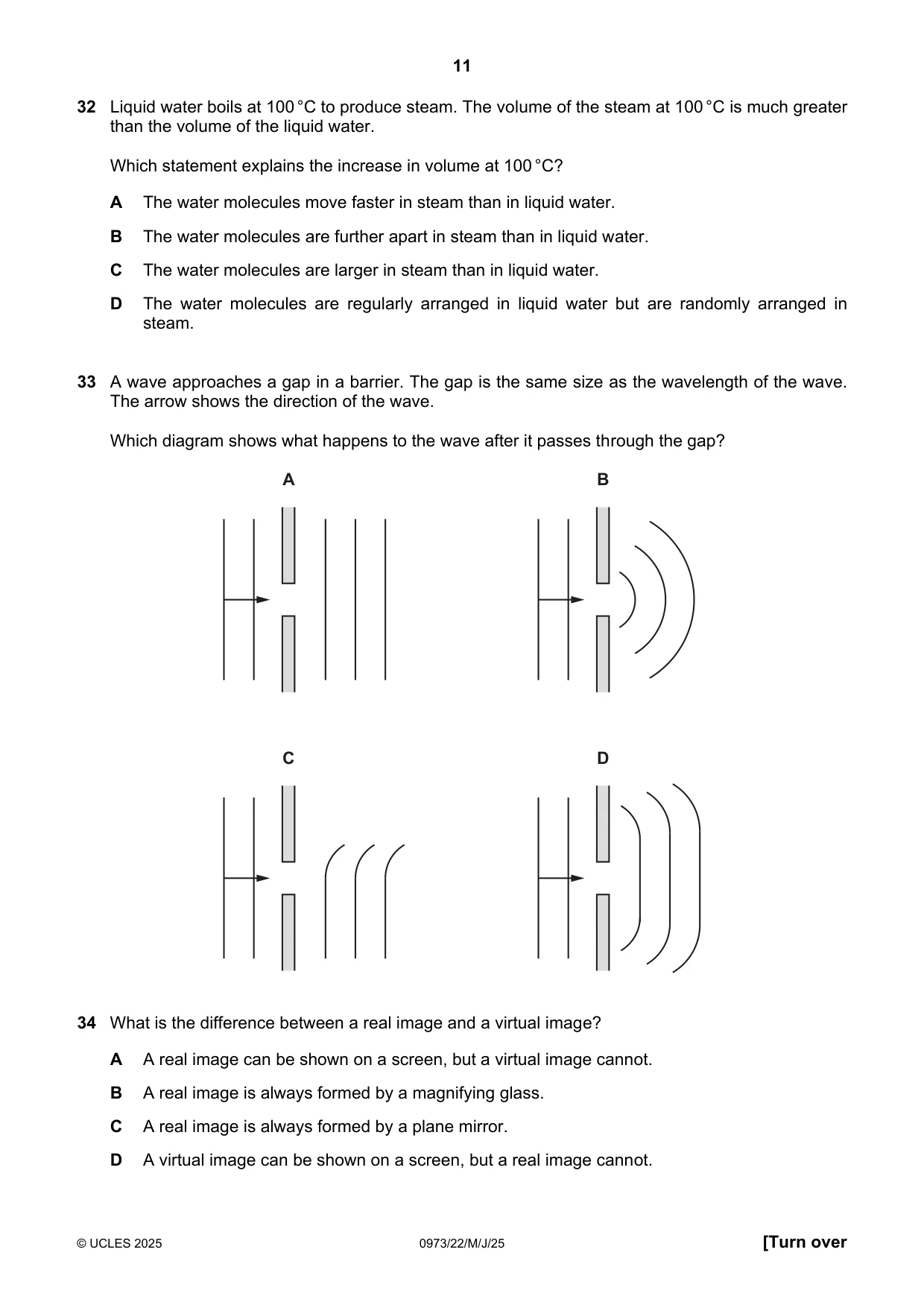 Cambridge IGCSE Sciences - Co-ordinated (9-1) 0973 2025 May/June Paper 2 · Variant 2 question paper, page 11 of 16