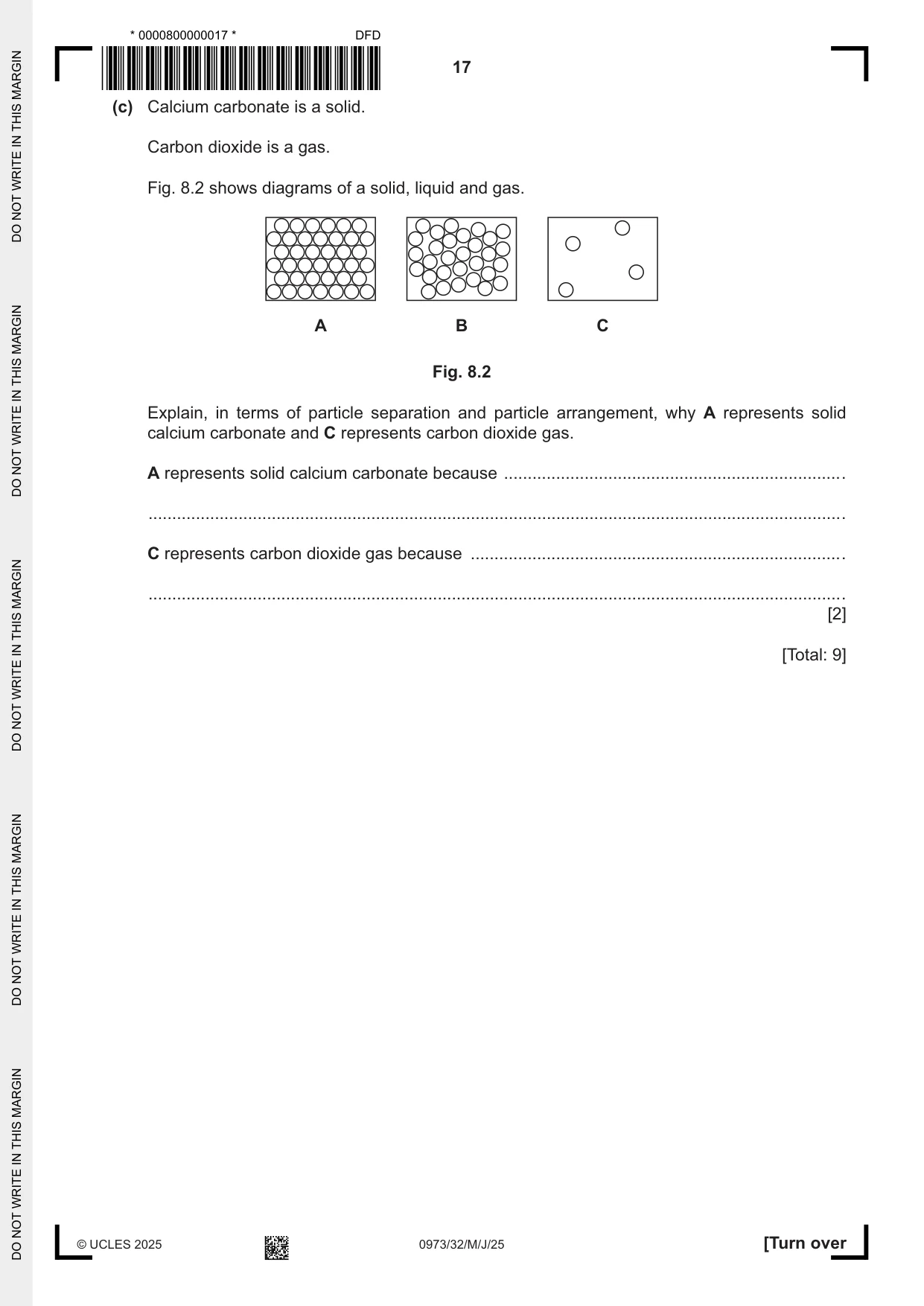Cambridge IGCSE Sciences - Co-ordinated (9-1) 0973 2025 May/June Paper 3 · Variant 2 question paper, page 17 of 28