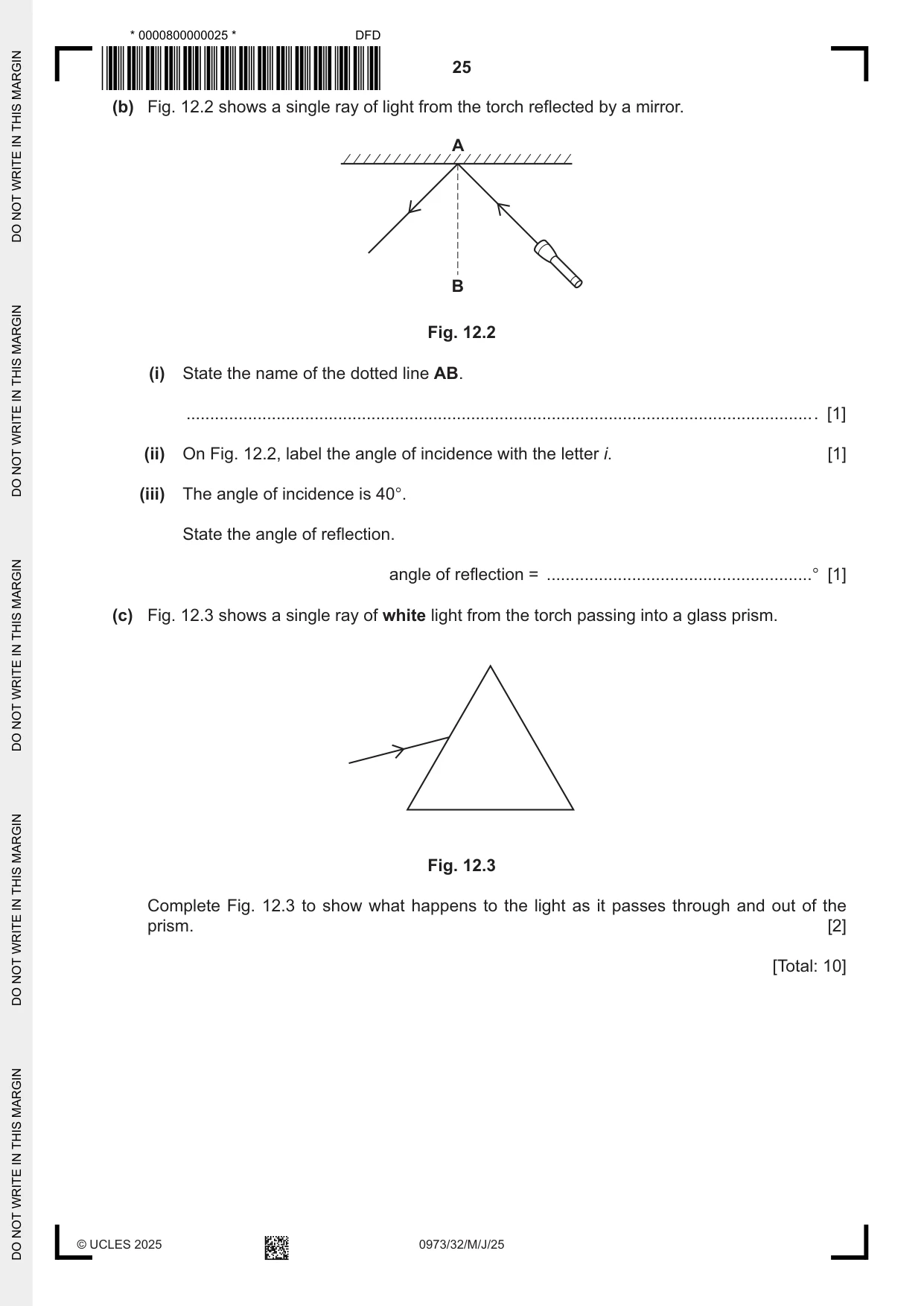 Cambridge IGCSE Sciences - Co-ordinated (9-1) 0973 2025 May/June Paper 3 · Variant 2 question paper, page 25 of 28