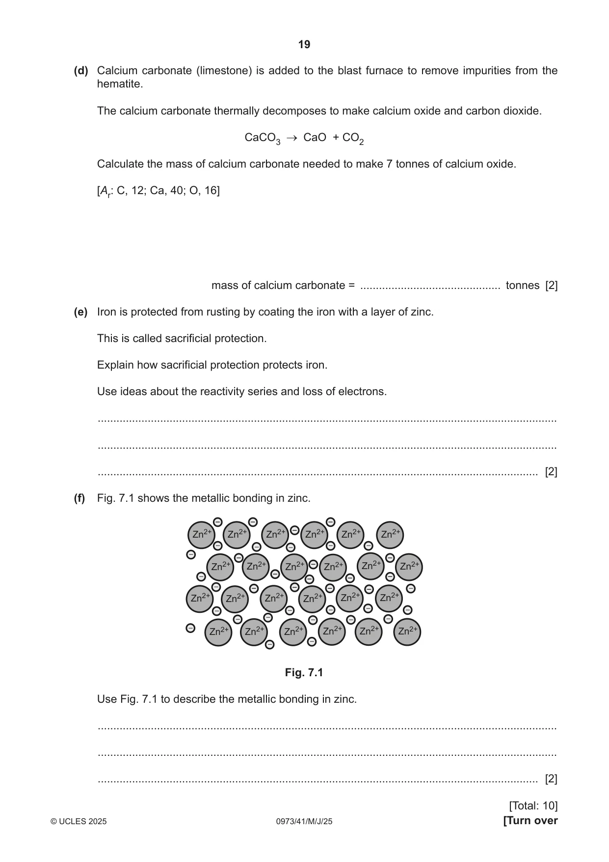 Cambridge IGCSE Sciences - Co-ordinated (9-1) 0973 2025 May/June Paper 4 · Variant 1 question paper, page 19 of 32