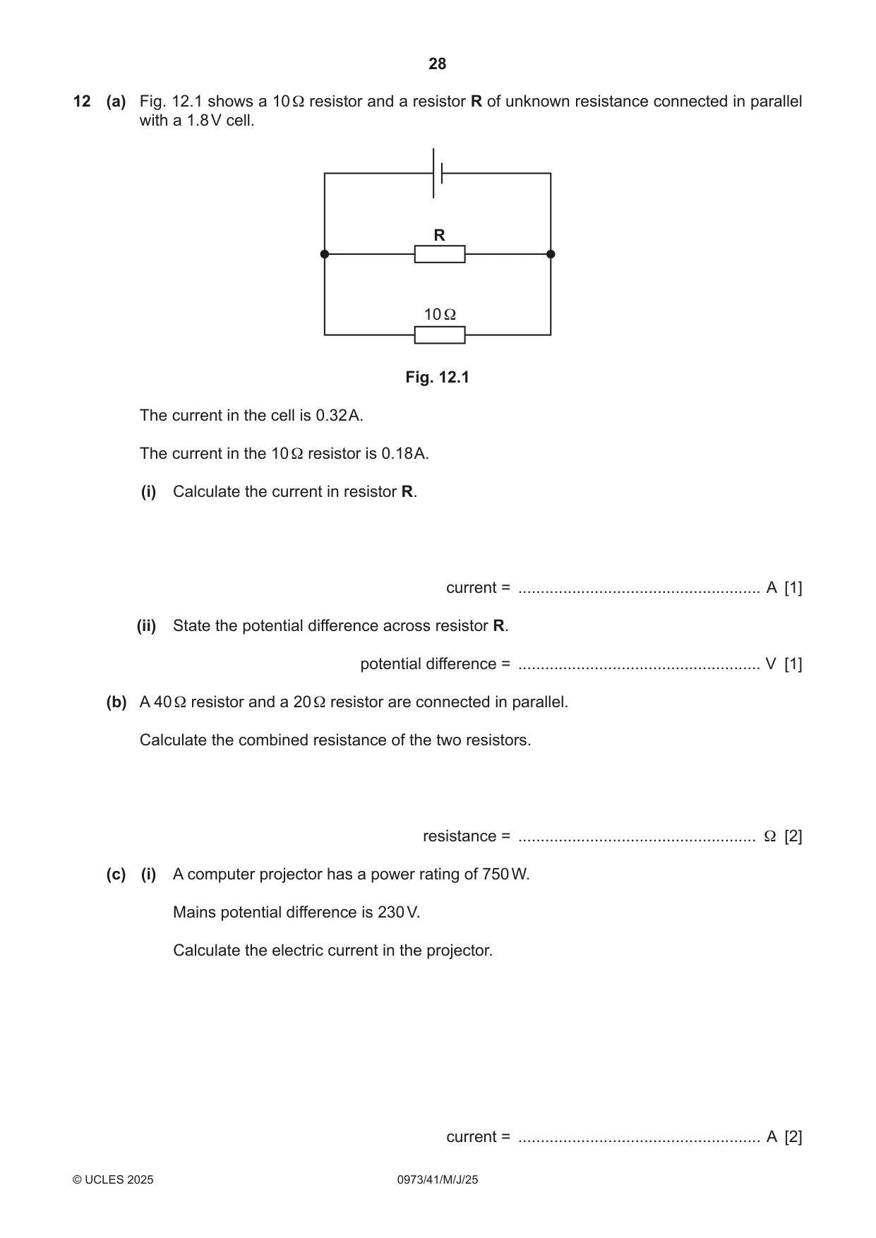 Cambridge IGCSE Sciences - Co-ordinated (9-1) 0973 2025 May/June Paper 4 · Variant 1 question paper, page 28 of 32