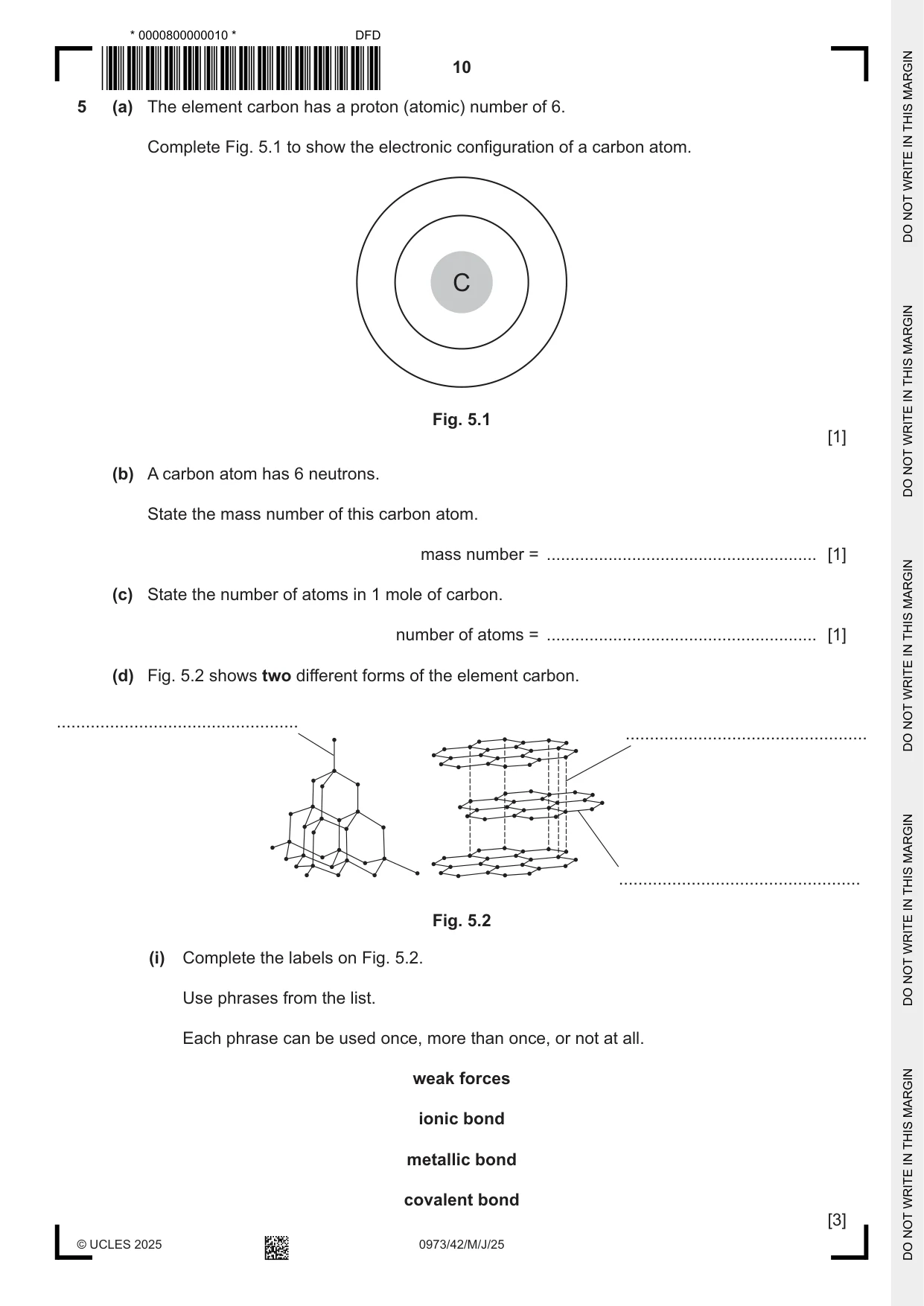 Cambridge IGCSE Sciences - Co-ordinated (9-1) 0973 2025 May/June Paper 4 · Variant 2 question paper, page 10 of 28