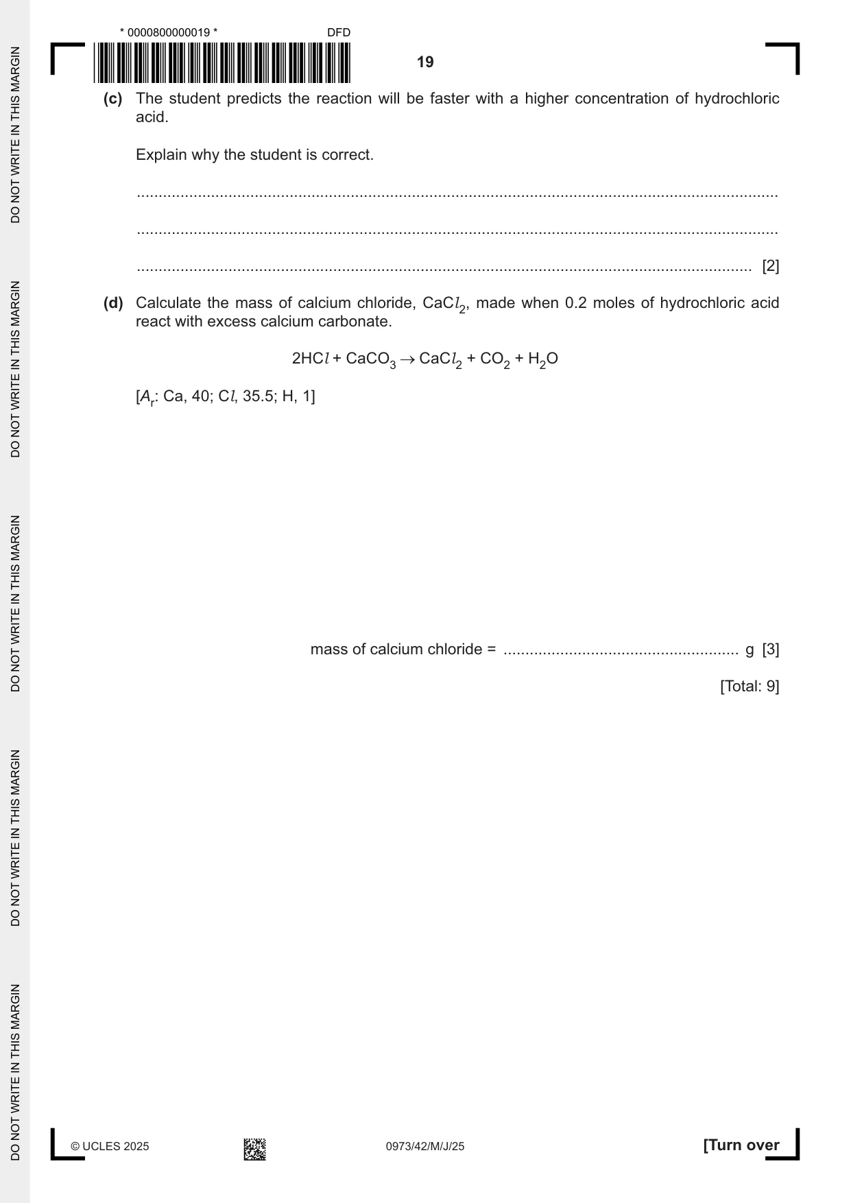 Cambridge IGCSE Sciences - Co-ordinated (9-1) 0973 2025 May/June Paper 4 · Variant 2 question paper, page 19 of 28